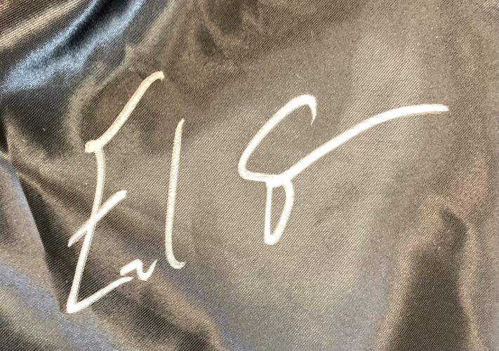 Errol Spence Jr Signed Custom Black Boxing Trunks - Authentic Collectible for Boxing Fans & Memorabilia - Perfect for Display, Gifts & Sports Collections