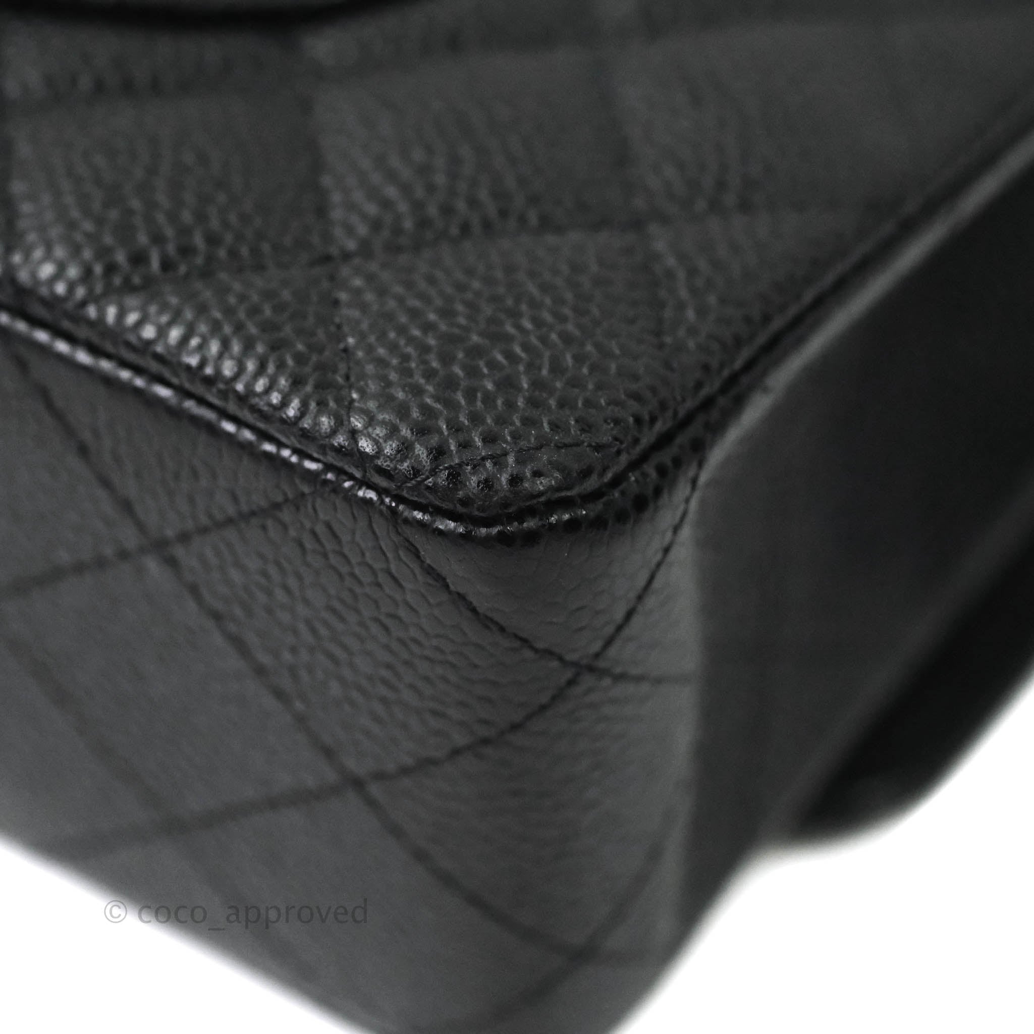 Chanel Classic Medium Double Flap Bag Black Caviar Leather with Gold Hardware - Luxury Designer Handbag for Women, Perfect for Work, Evening & Special Occasions
