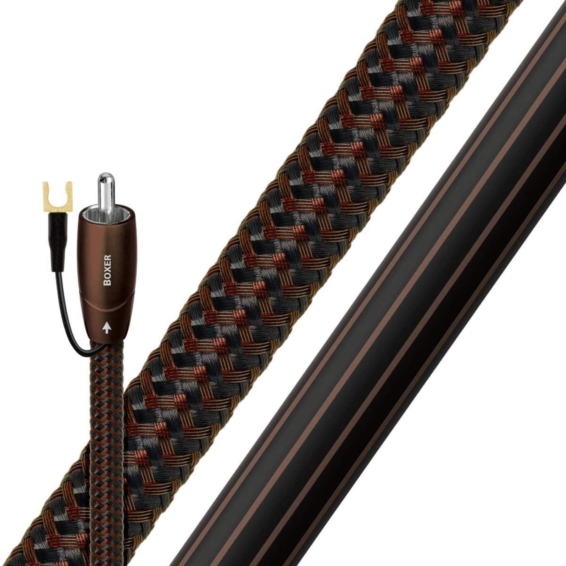 AudioQuest Boxer High-Performance RCA Male to RCA Male Subwoofer Cable - Premium Audio Cable for Home Theater Systems & Surround Sound Speakers