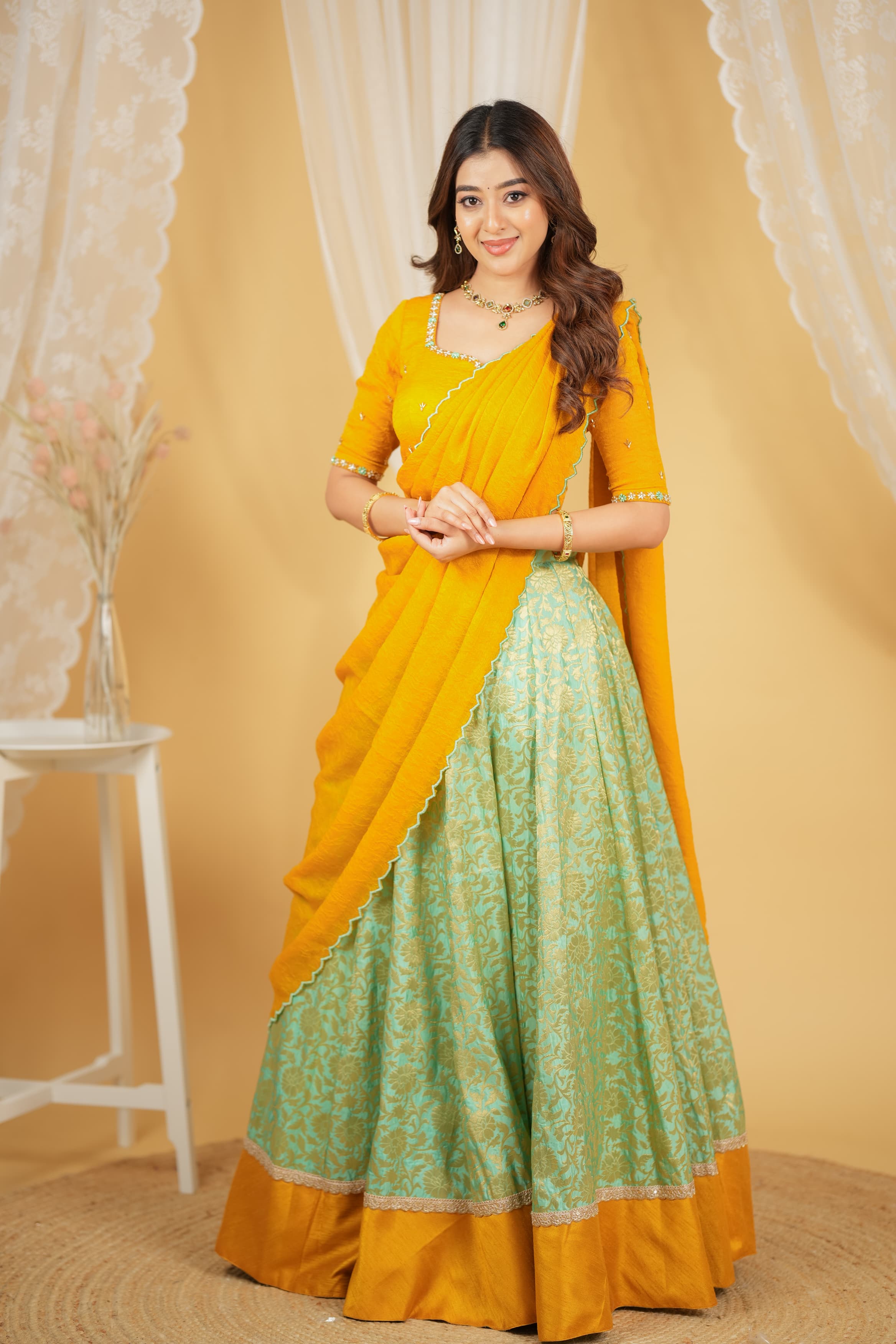 DD694 Mahathi Premium Designer Lehenga Choli - Elegant Indian Bridal Wear for Weddings & Festivals