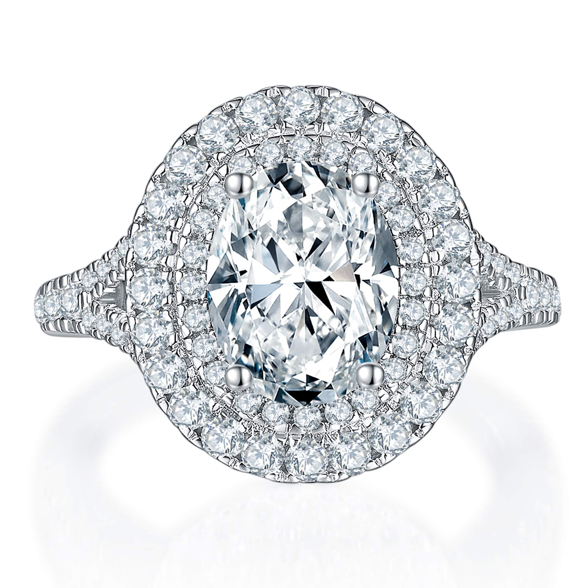 Exquisite Handmade 18K Platinum Moissanite Diamond Engagement Rings for Women | D Color VVS1 Clarity Promise & Wedding Bands | Perfect Anniversary Jewelry Gift for Her | Ideal for Proposals, Weddings & Romantic Celebrations