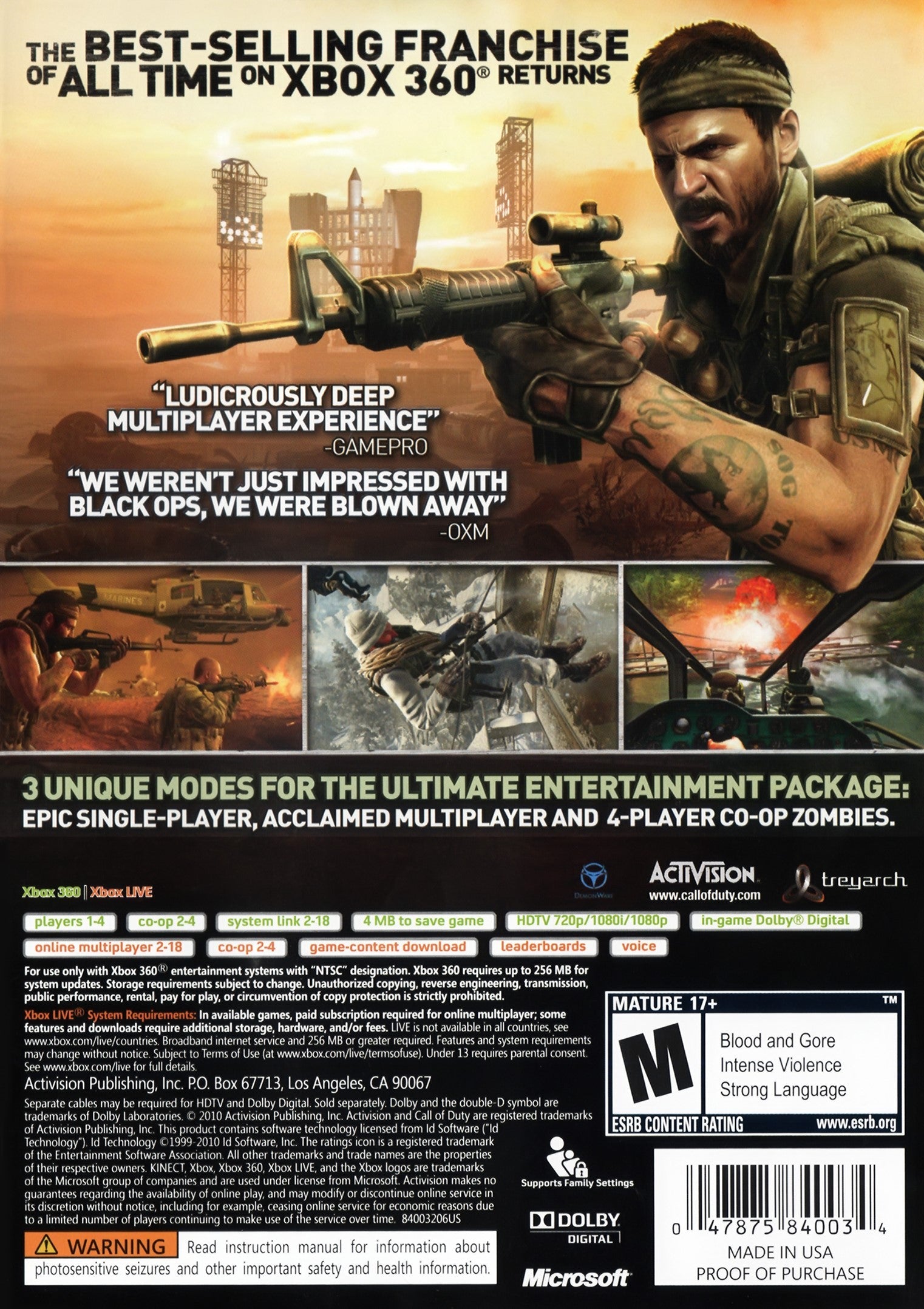 Call of Duty: Black Ops - Best Selling Action Video Game for PS4, Xbox & PC | Intense Multiplayer Combat & Zombie Mode | Perfect for Gaming Nights & eSports Tournaments