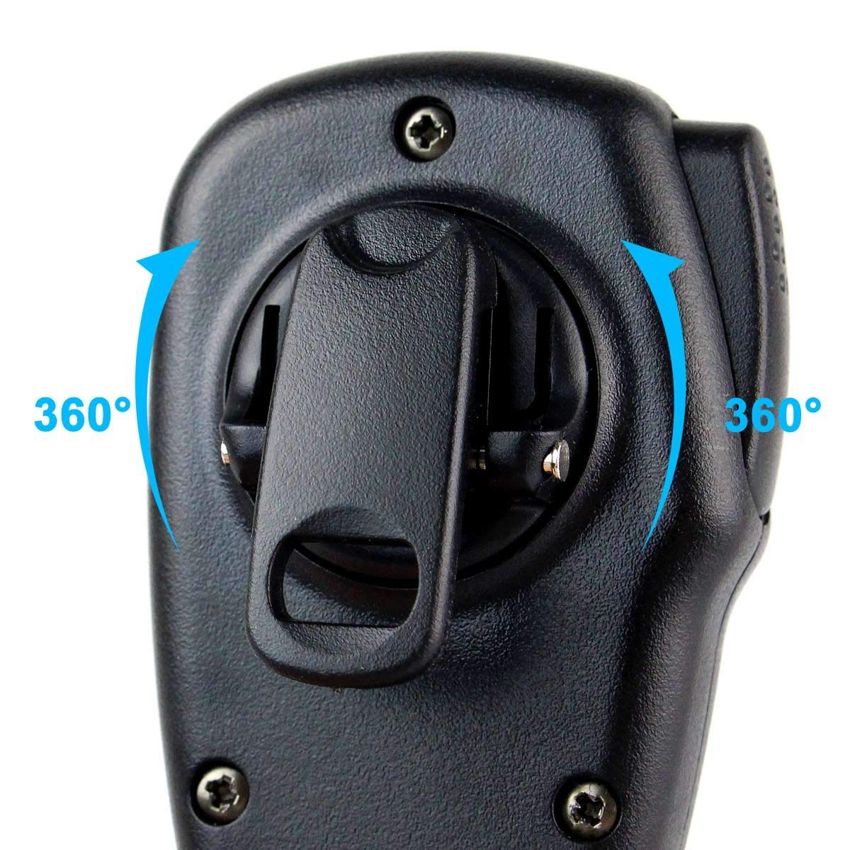 Retevis 2 Pin Speaker Mic with PTT Button - Compatible with Baofeng UV-5R, Kenwood, Wouxun, TYT & More Walkie Talkies - 360° Swivel Design (1 Pack) - Perfect for Outdoor Adventures, Construction Sites & Security Teams