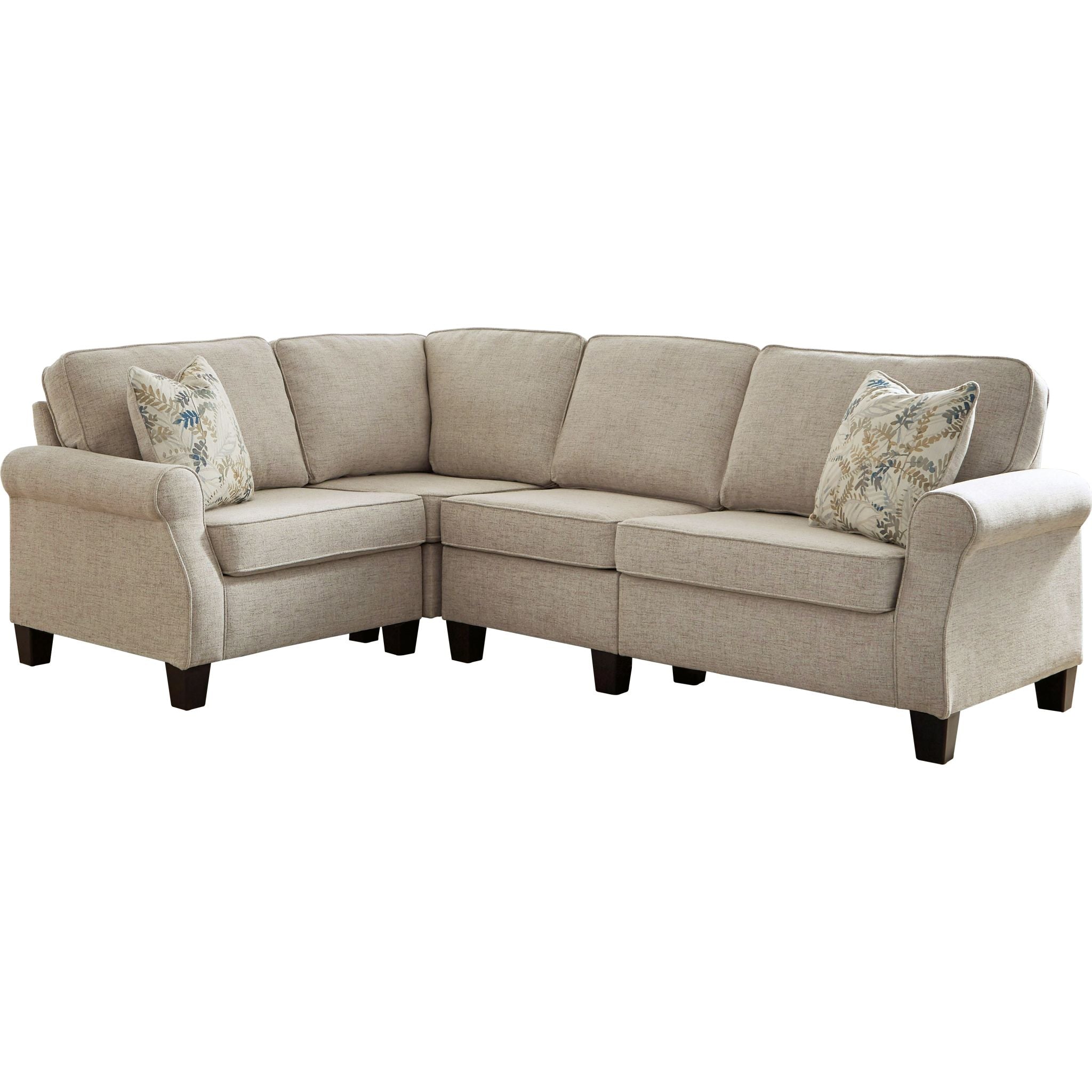 Alessio 3-Piece Sectional Sofa Set - Modern L-Shaped Couch with Chaise Lounge for Living Room, Family Room & Apartment