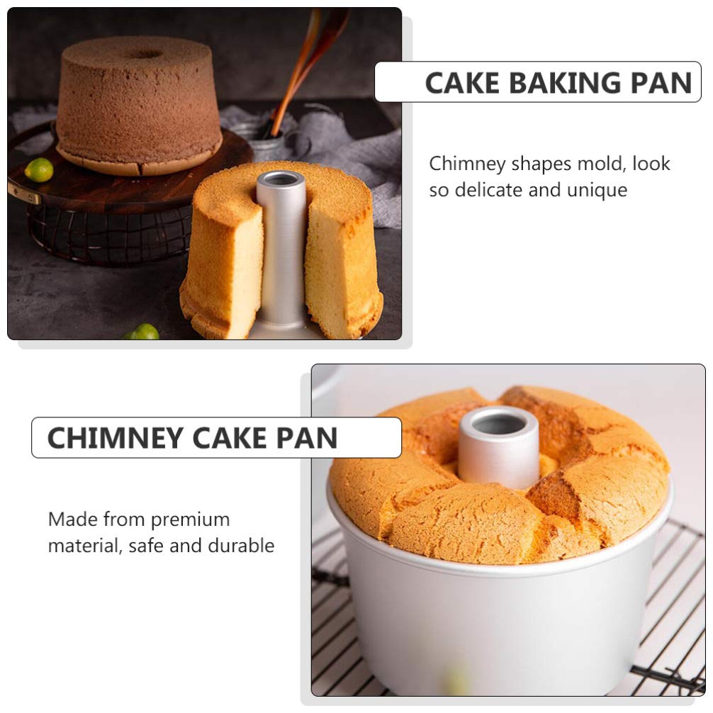 5-Piece Hemoton Aluminum Alloy Leakproof Chiffon Cake Pan Set - Non-Stick Baking Molds for Perfect Sponge Cakes, Cupcakes & Desserts - Ideal for Home Baking, Parties & Professional Use