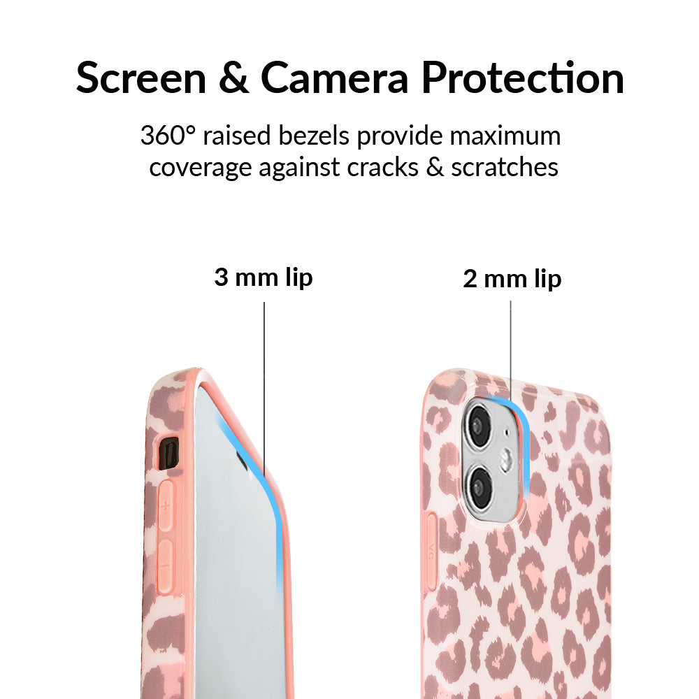 Trendy Blush Leopard Print iPhone Case - Stylish Protective Cover for iPhone 12/13/14/15 Pro Max - Perfect for Fashion Lovers & Everyday Use