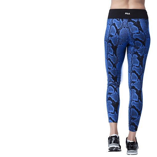 Fila Women's Animal Print High-Waist Yoga Leggings - Long Tights for Running, Gym & Workout - Comfortable Stretchy Athletic Pants for Fitness & Lounge Wear