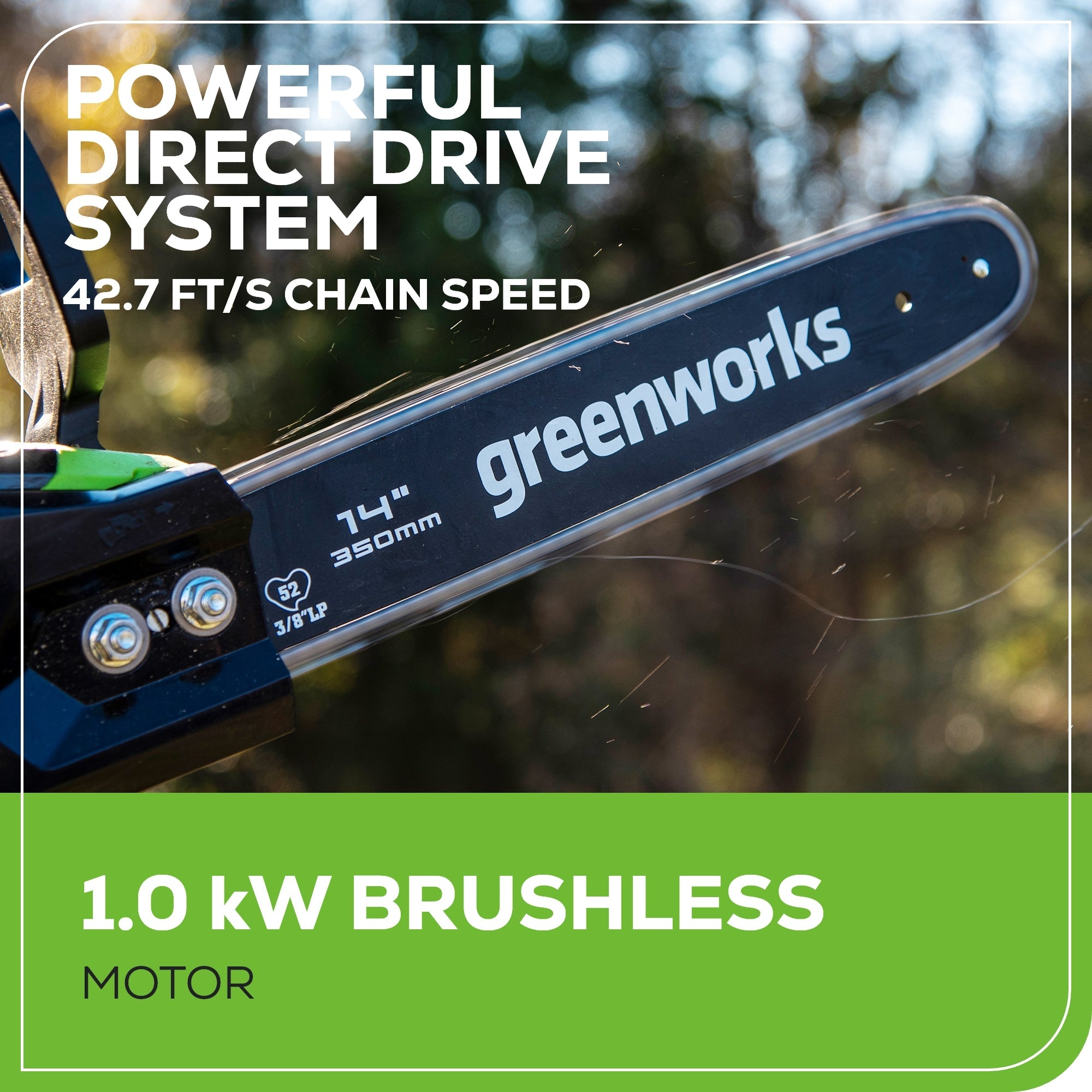 40V 14-Inch Cordless Battery Chainsaw 1.0kW with Pole Saw & Hedge Trimmer Attachments - Includes (2) 2.5Ah Batteries & (2) Chargers - Perfect for Tree Trimming, Landscaping, and DIY Yard Maintenance