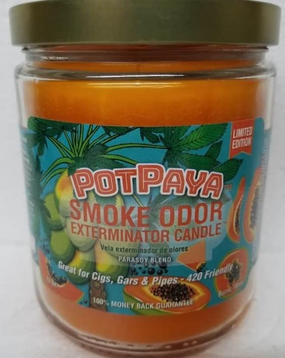 Smoke Odor Eliminator Candles - 13oz Jar Set of 8 Assorted Scents (Orange Lemon, Kiwi Strawberry, Potpaya, Lemon Haze, Apple Orchard, Blueberry Dream, Pineapple Coconut, Pumpkin Spice) - Perfect for Home, Office & Car Air Freshening