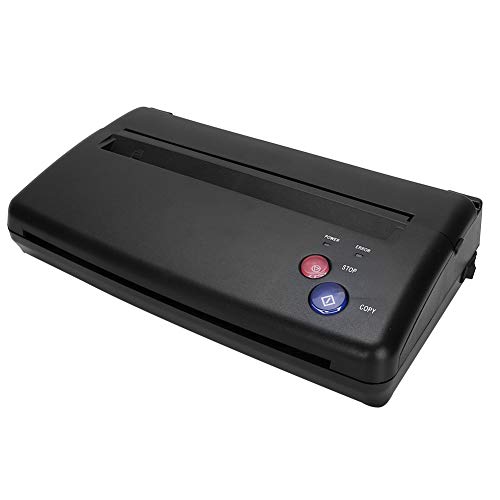 Professional Mini Thermal Copier Printer for Tattoo Artists - Tattoo Transfer Stencil Machine with Carbon Paper Supply (Black, Model 1#) - Perfect for Tattoo Studios, Home Artists & Temporary Tattoo Designs