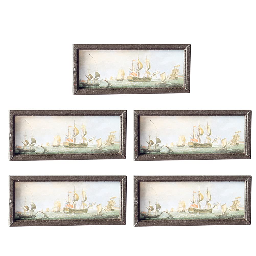 5-Piece Miniature Dollhouse Wall Decor Set - Tiny Landscape Art Prints for Home, Kitchen, Room & Wall Decoration | Perfect for DIY Crafts, Model Displays & Interior Design Projects