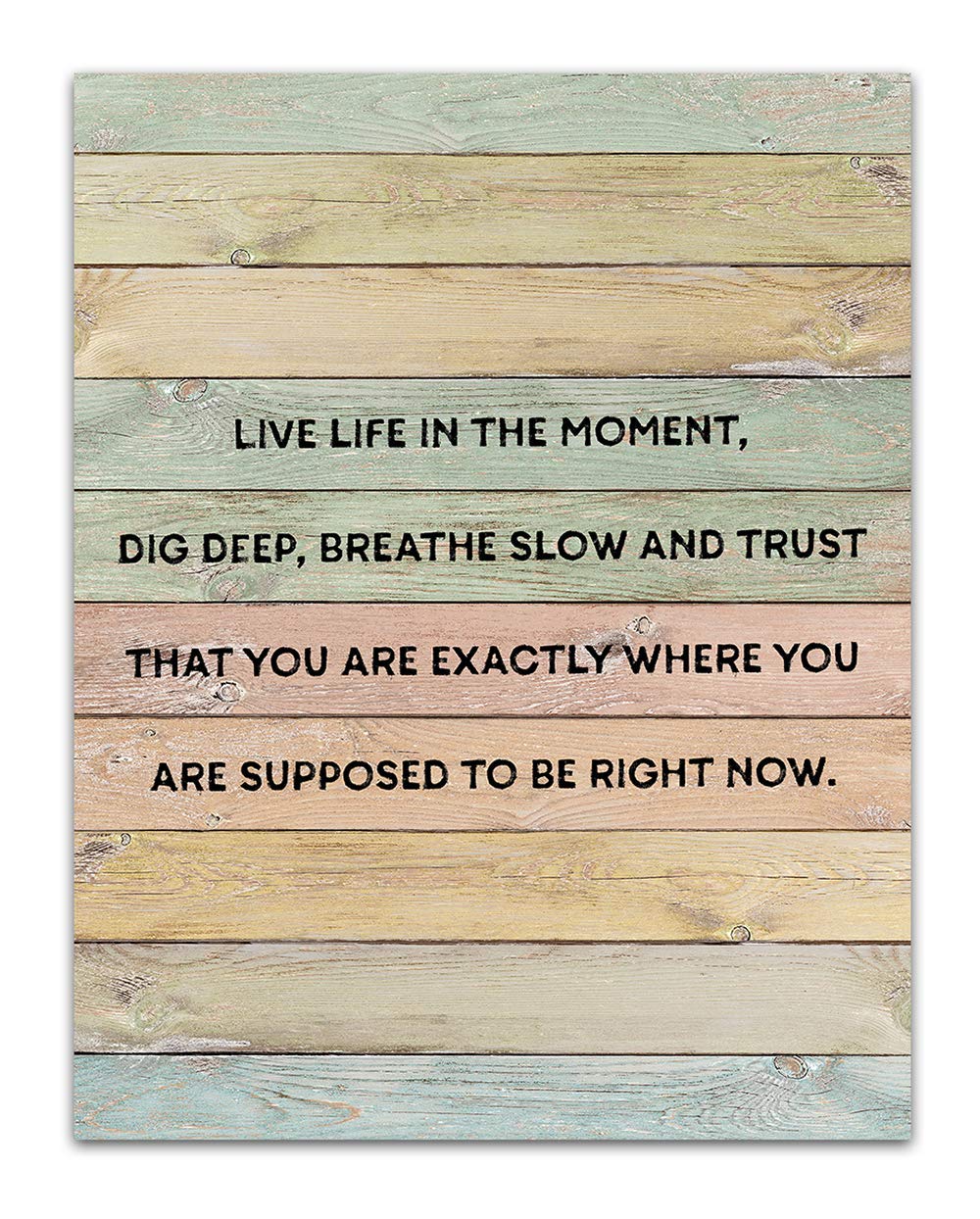 Inspiring Quotes Wall Art - Zen Decor for Home & Office, 11x14 Unframed Print