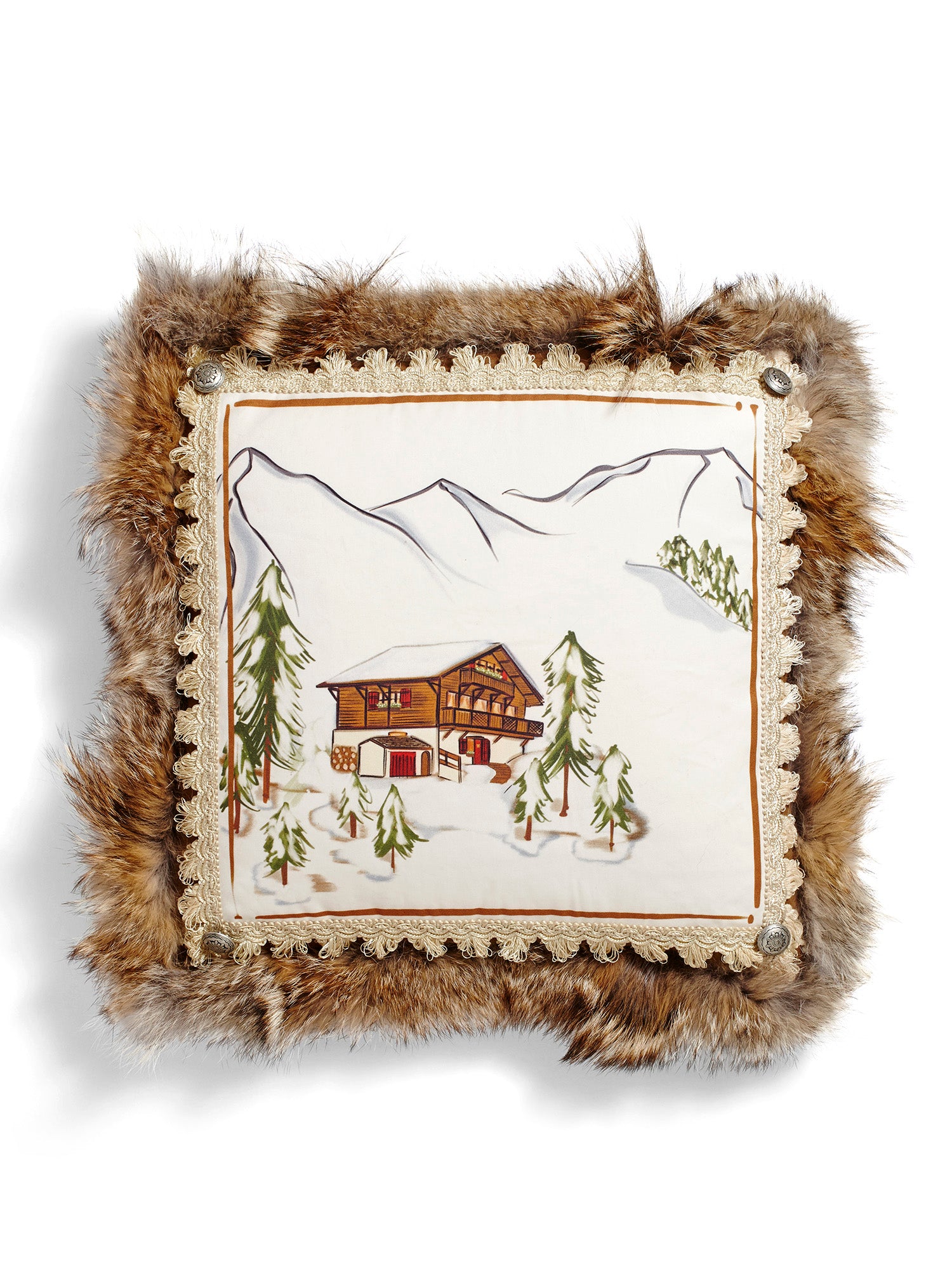 Coyote Chalet Pillow - Soft & Cozy Decorative Throw Pillow for Couch, Bed, or Home Decor - Perfect for Living Room, Bedroom, and Cabin Styling