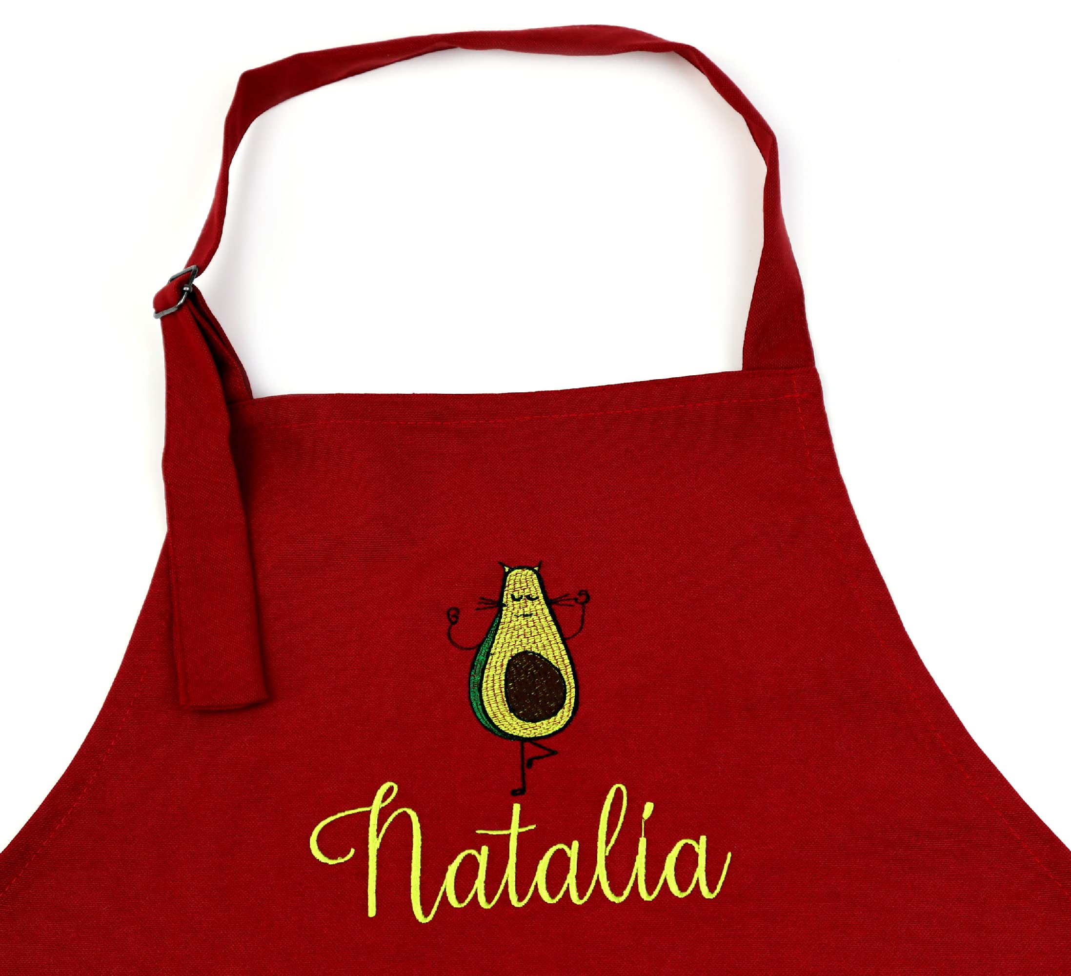 Personalized Apron for Kids & Adults - Adjustable Cooking, Baking, Gardening Apron Gift - Dark Red & Burgundy - Perfect for Home Chefs, BBQ Parties & DIY Crafts