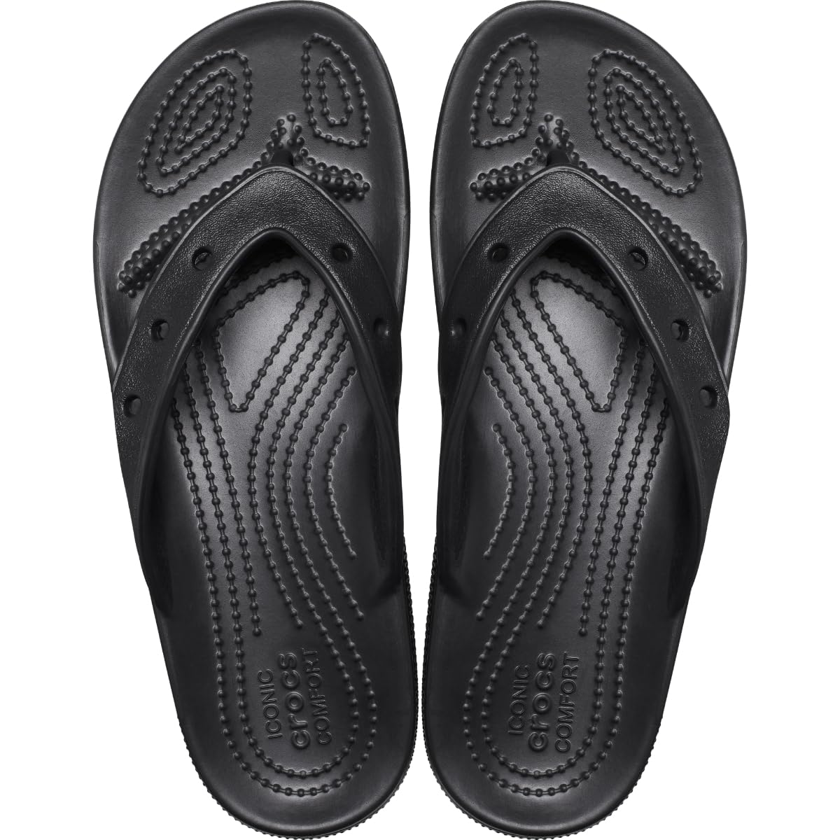 Crocs Classic Flip Flops for Women & Men - Comfortable Slip-On Sandals for Beach, Pool, and Casual Wear