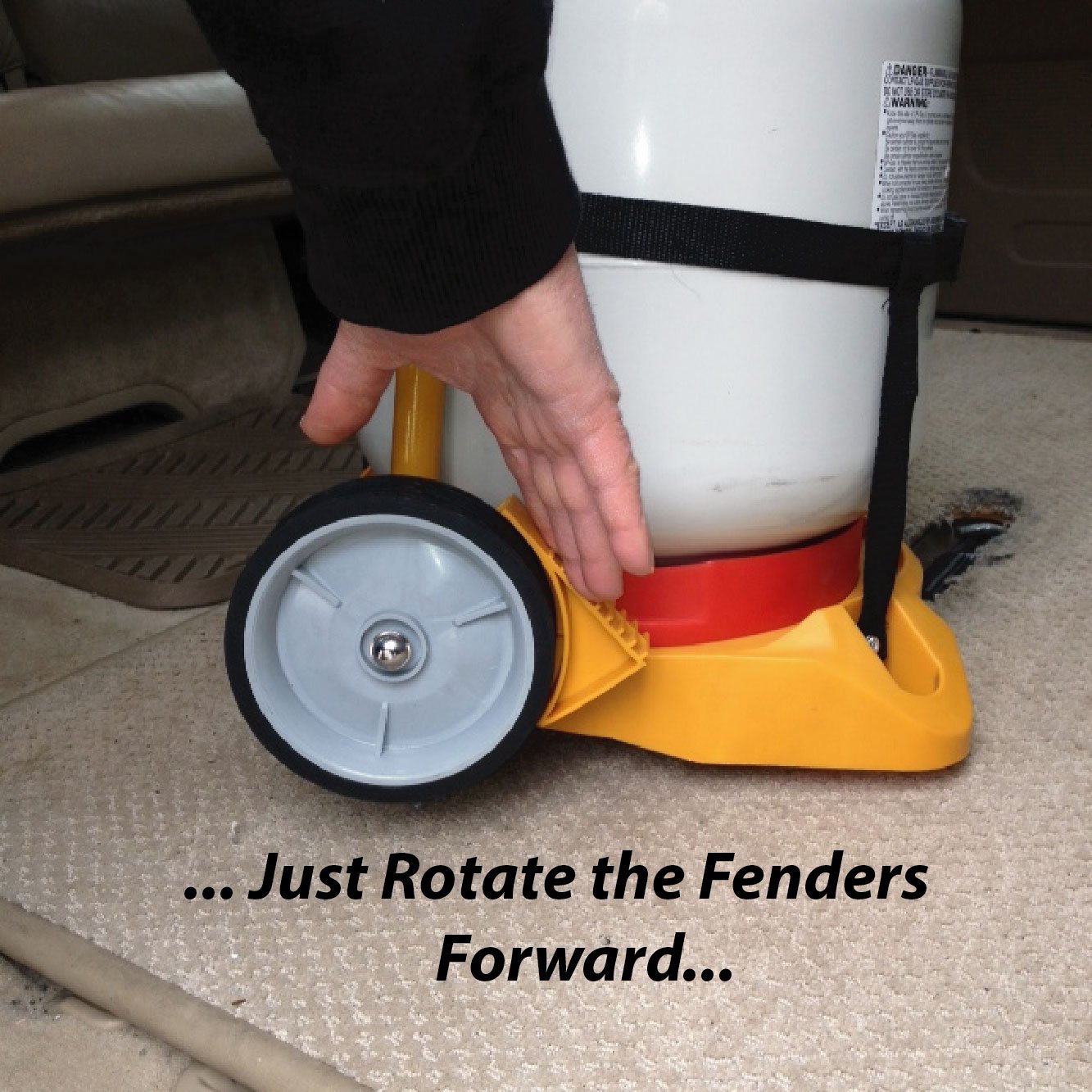 Portable LP Gas Tank Cart with 20 LB Cylinder Scale - Heavy Duty Folding Hand Truck for BBQ Grill, Fire Pit, Heater & Weed Torch - Ideal for Outdoor Cooking, Camping & Backyard Use (Tank Not Included)