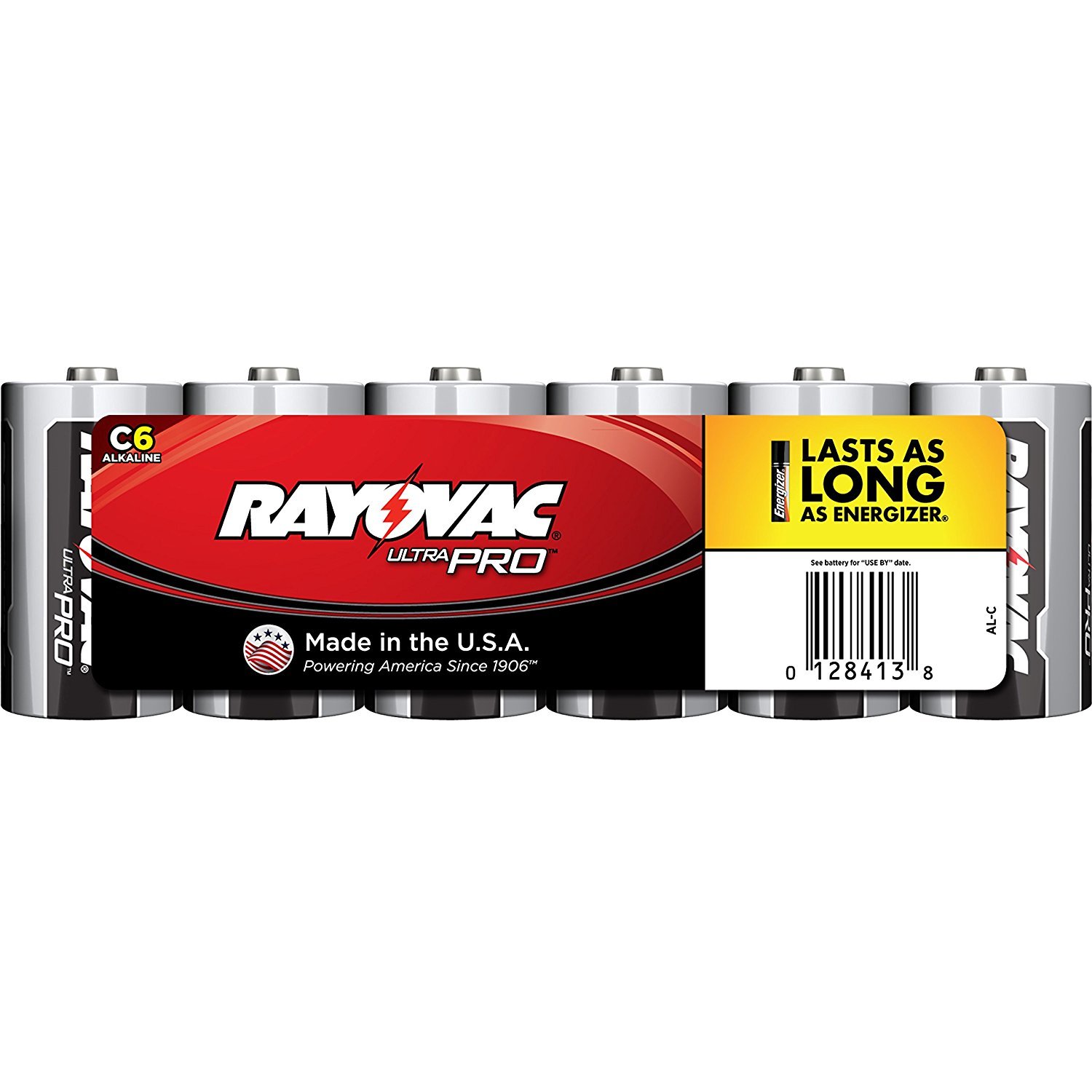 Rayovac C Batteries - 6 Pack Ultra Pro Alkaline C Cell Batteries for Flashlights, Toys, and Electronic Devices - Long-Lasting Power for Home & Office Use