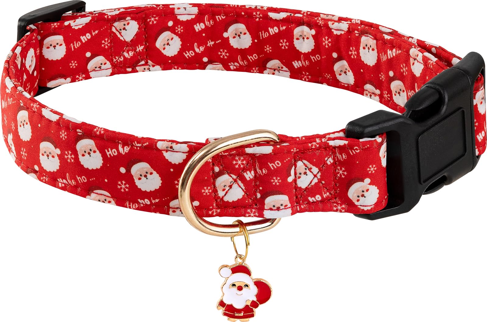 Festive Red Santa Claus Dog Collar - Adjustable Soft Pet Collar for Small, Medium & Large Dogs - Perfect Christmas Gift for Puppies (Male/Female) - Ideal for Holiday Photos, Christmas Parties & Festive Walks