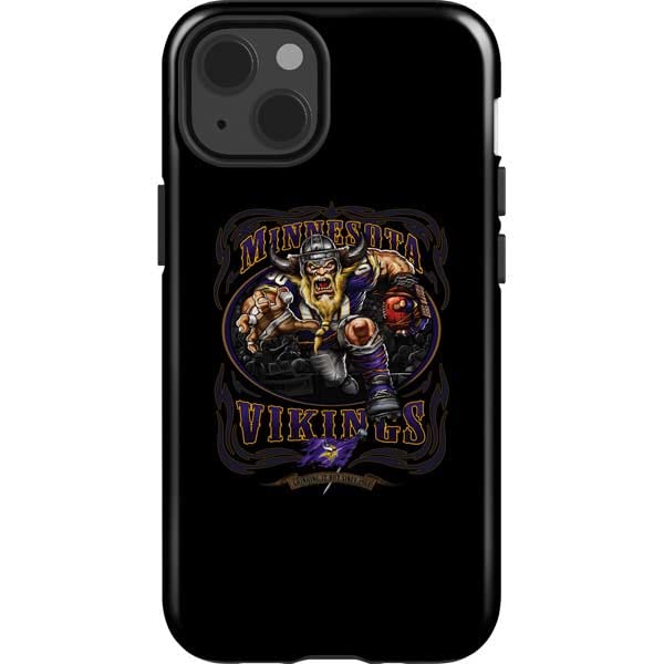 Skinit Impact Phone Case for iPhone 14 - Officially Licensed Minnesota Vikings NFL Liquid Blue Running Back Design | Protective Cover for Football Fans, Game Day & Everyday Use