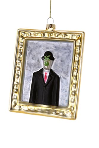 Son of Man Painting Ornament by Cody Foster - Surrealist Art Christmas Tree Decor - Perfect for Holiday Home Decor, Office Desk Display & Gift Giving