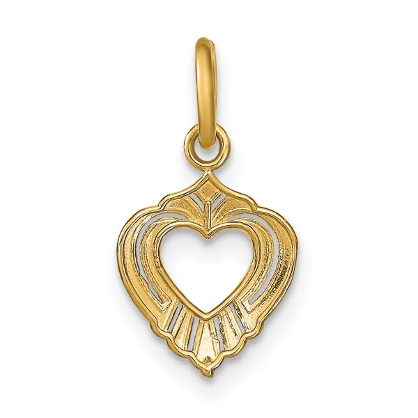 14K Solid Yellow Gold Heart Necklace - Romantic Love Pendant Charm for Women - Perfect Gift for Anniversary, Valentine's Day & Special Occasions
