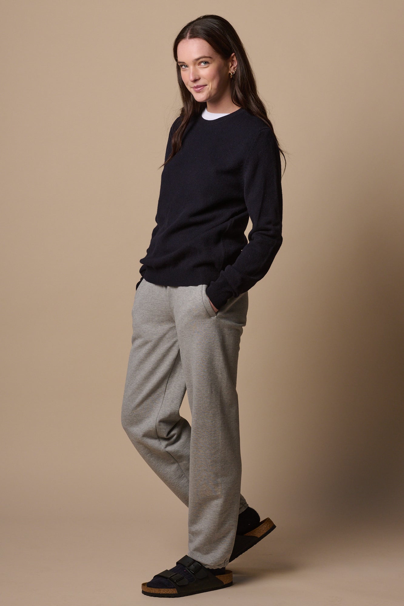 Women's Soft Fleece Sweatpants - Grey Marl Joggers for Lounge, Yoga & Running - Comfortable Casual Pants
