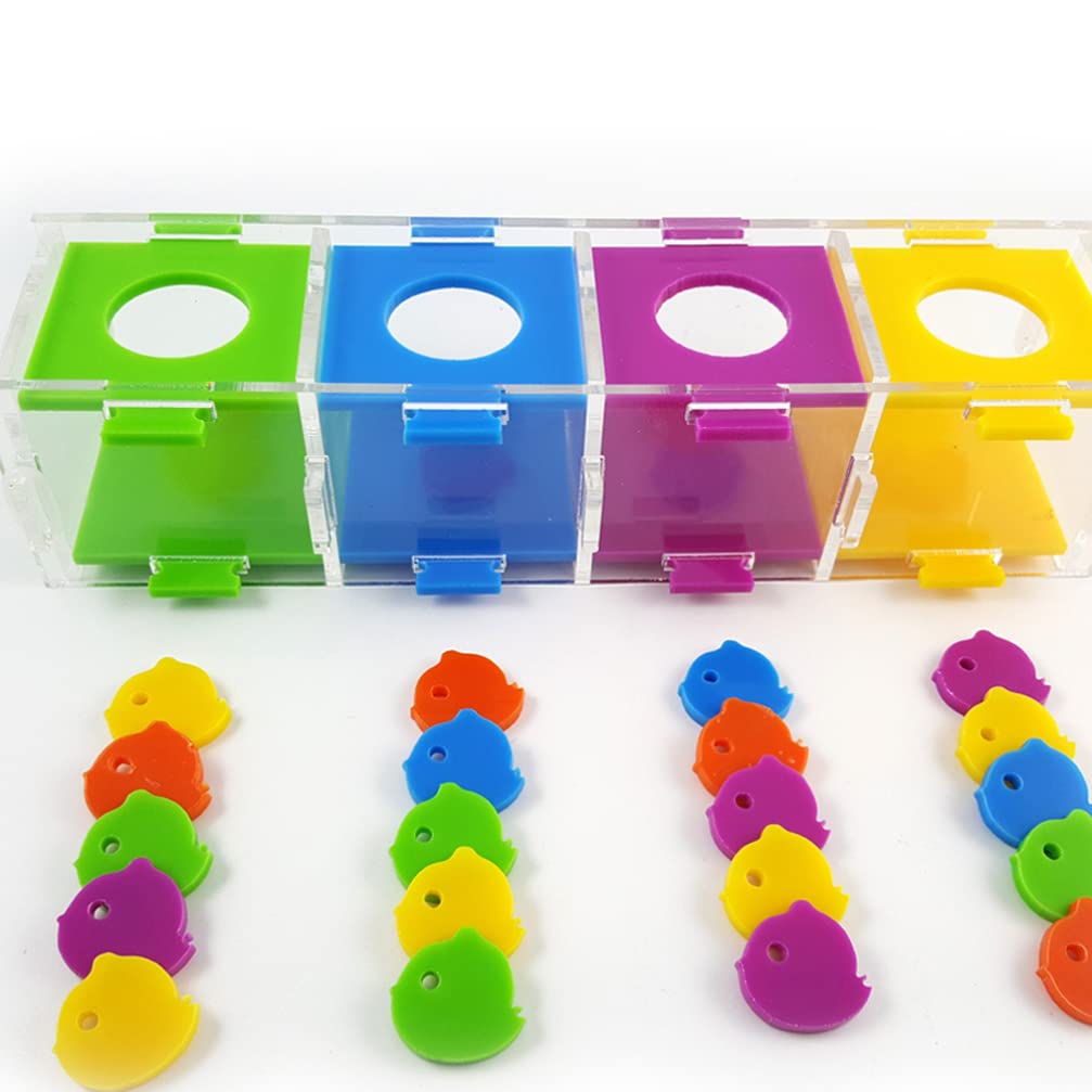 Mipcase Parrot Training Toys Set - Conure, Cockatiel & Sugar Bird Brain Toys - Interactive Chew & Puzzle Toys for Parakeets & Pet Birds - Perfect for Desktop Play & Mental Stimulation