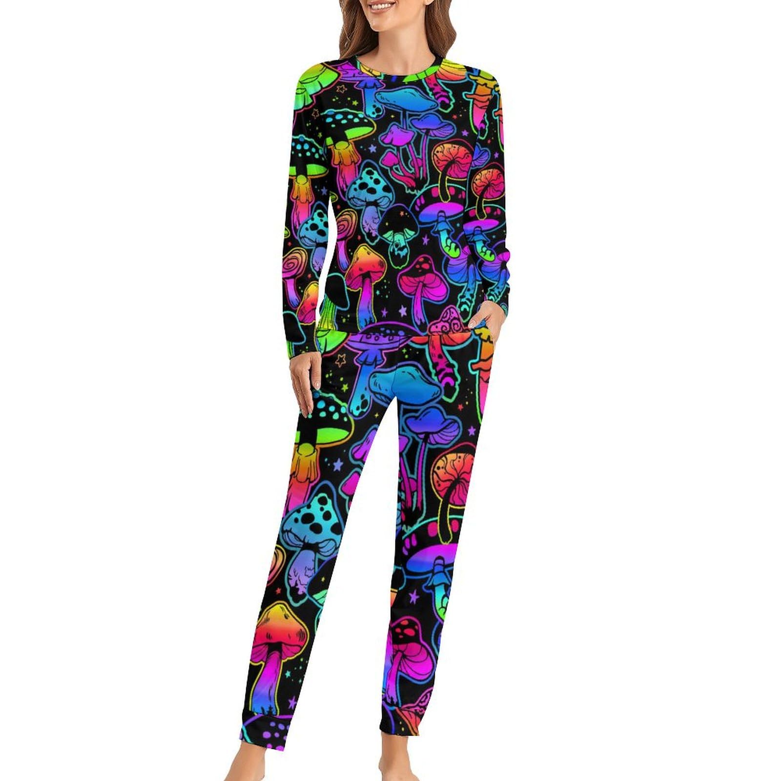 2 Piece Women's Pajama Set - Soft Long Sleeve Sleepwear with Pockets, Comfy Crew Neck Lounge Pants for Sleeping, Relaxing at Home & Cozy Nights