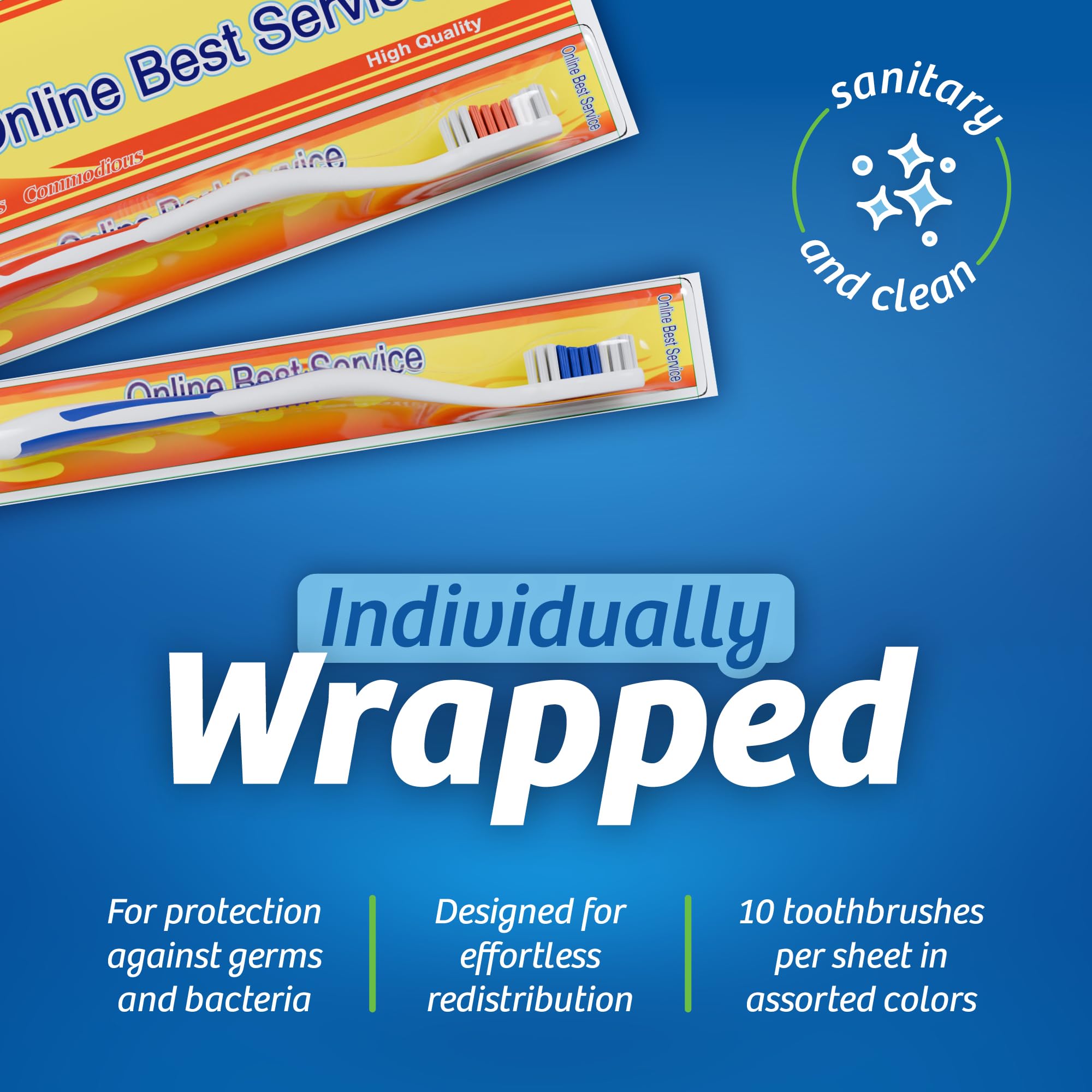 1000 Pack Individually Wrapped Soft Bristle Toothbrushes - Standard Medium Softness for Home, Travel & Dental Offices (Bulk Toothbrushes for Family, Hotels & Healthcare Facilities)