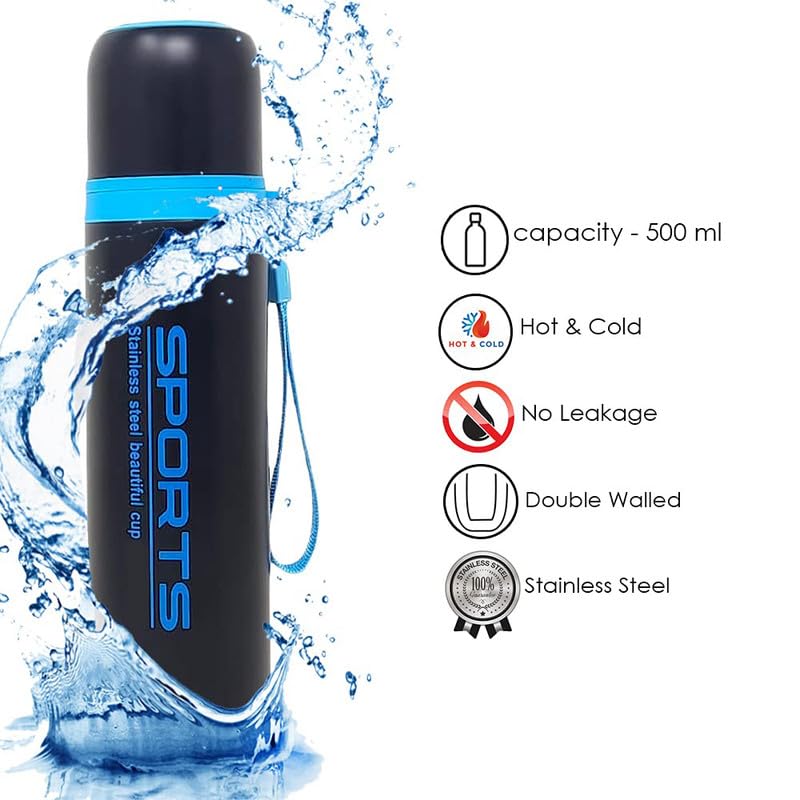 GODFLY 500ml BPA-Free Leak Proof Water Bottle for Outdoor, Gym, Hiking, Travel & Office Use - Durable Sports Water Container for Active Lifestyle