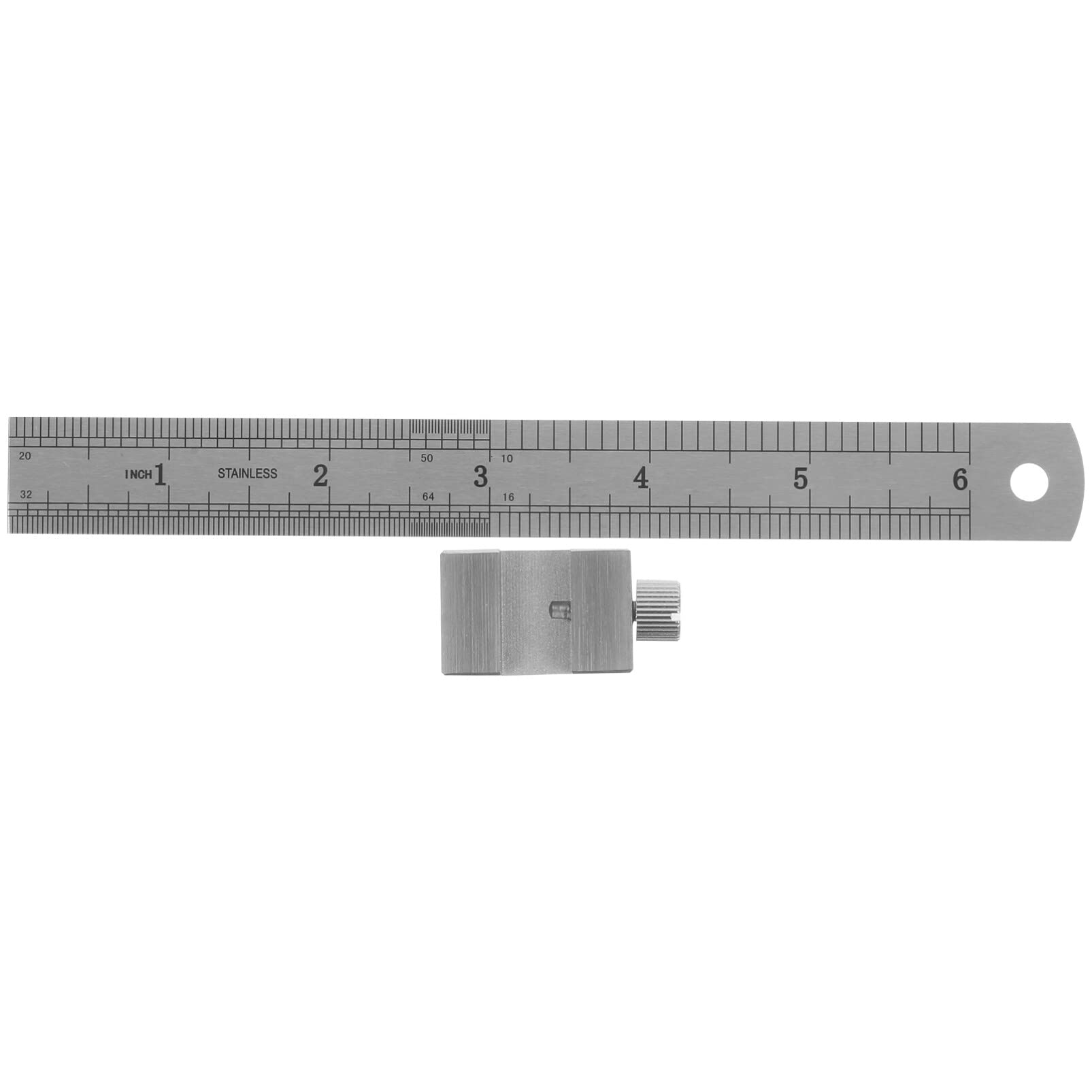 Premium Stainless Steel Ruler Set - 6-Piece Pocket Measuring Tools for Carpenters & DIY (Straight Ruler, Angle Ruler, Flexible Clip Ruler) - Silver Precision Drawing & Marking Tools for Woodworking, Engineering & School Projects