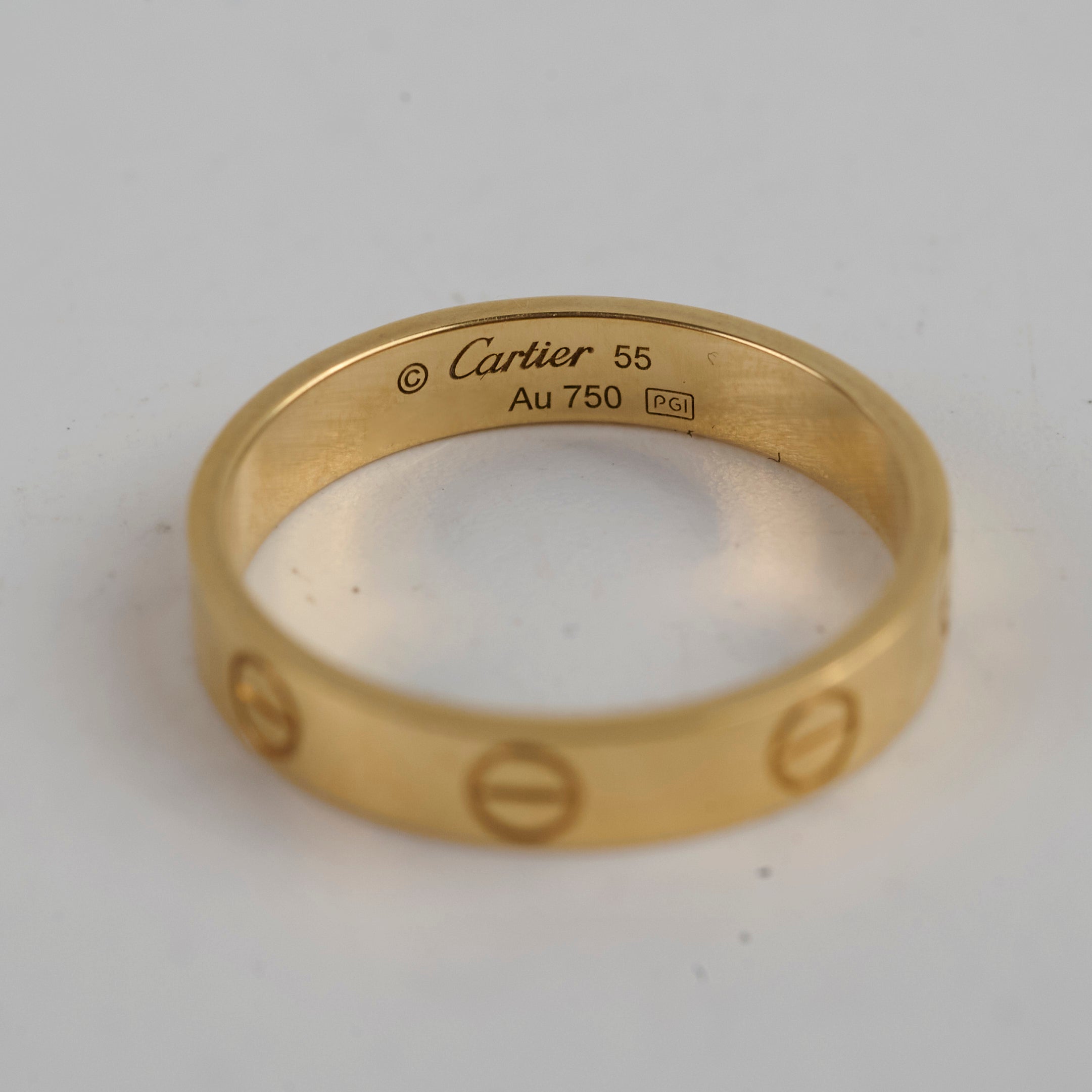 Cartier Love Ring 18K Yellow Gold Size 55 - Luxury Wedding Band for Women, Perfect for Engagement, Anniversary & Romantic Gifts