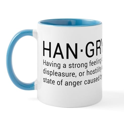 White/Blue Inside - Hangry Lg Mug