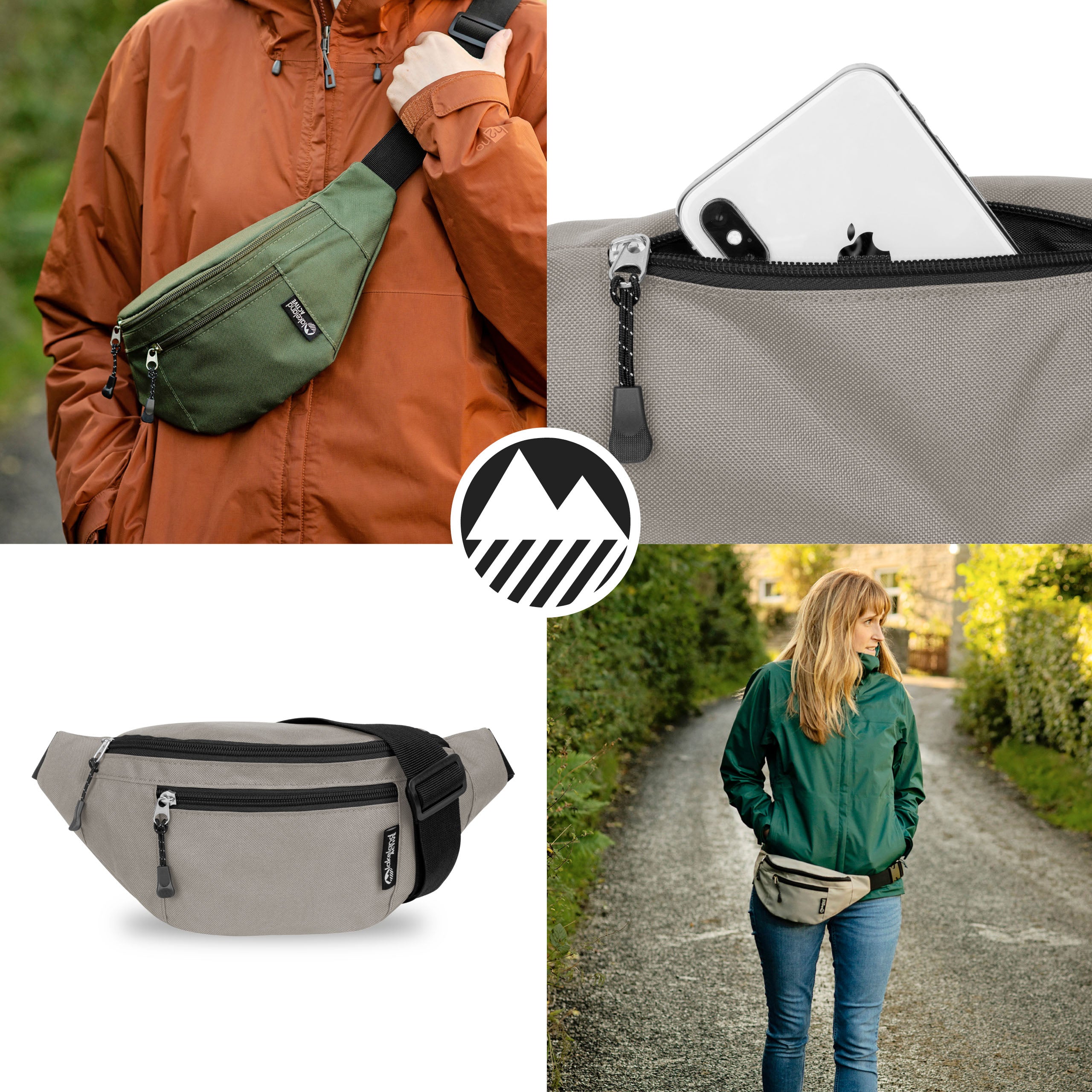 Skelton Classic 1.5 Liter Waist Pack - Water Resistant Fanny Pack for Travel, Hiking & Outdoor Activities