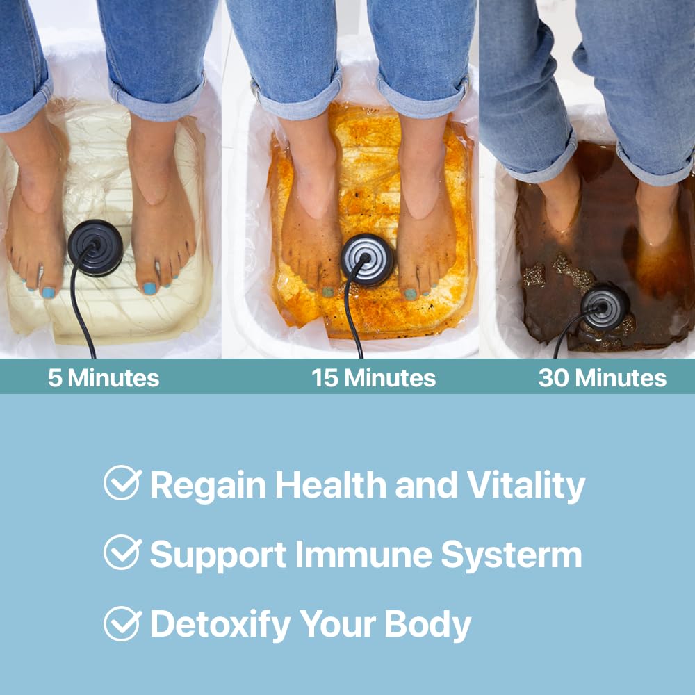 Ionic Foot Detox Machine for Home Spa - Rejuvenate & Cleanse with 2 Arrays & Detox Sea Salt | Free Health Guide | Perfect for Relaxation & Detox After Work