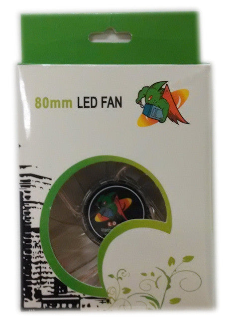Logisys 80x80x25mm Purple LED Case Fan with 4 LEDs - High Airflow Cooling for PC, Gaming Rig & Computer Case - Perfect for Desktop Cooling & RGB Lighting Setup