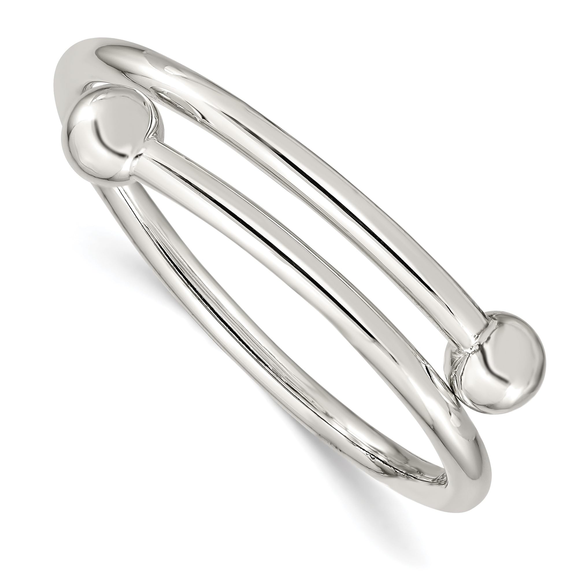 IceCarats 925 Sterling Silver Flexible Bangle Bracelet for Women - Adjustable Stackable Cuff Jewelry for Everyday Wear & Special Occasions