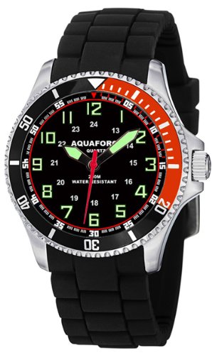 Aqua Force Analog Dive Watch for Men - 47mm Black Dial Waterproof Watch for Scuba Diving, Swimming & Outdoor Activities