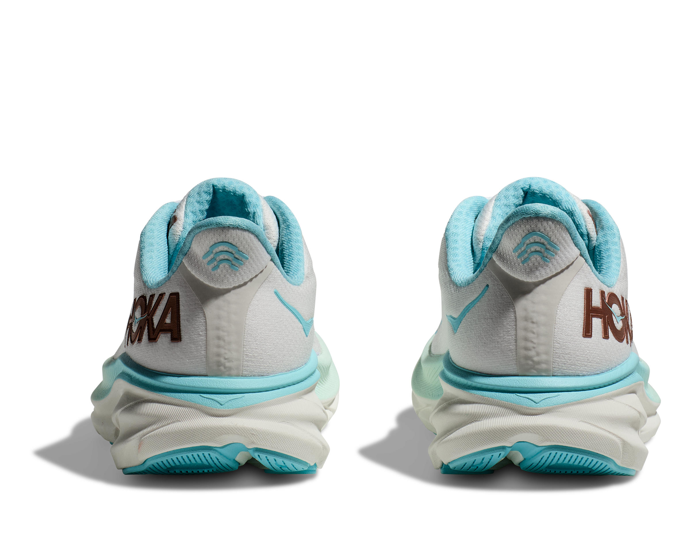 HOKA Women's Clifton 9 Running Shoes - Frost/Rose Gold - Lightweight Cushioned Sneakers for Road Running, Jogging & Everyday Wear