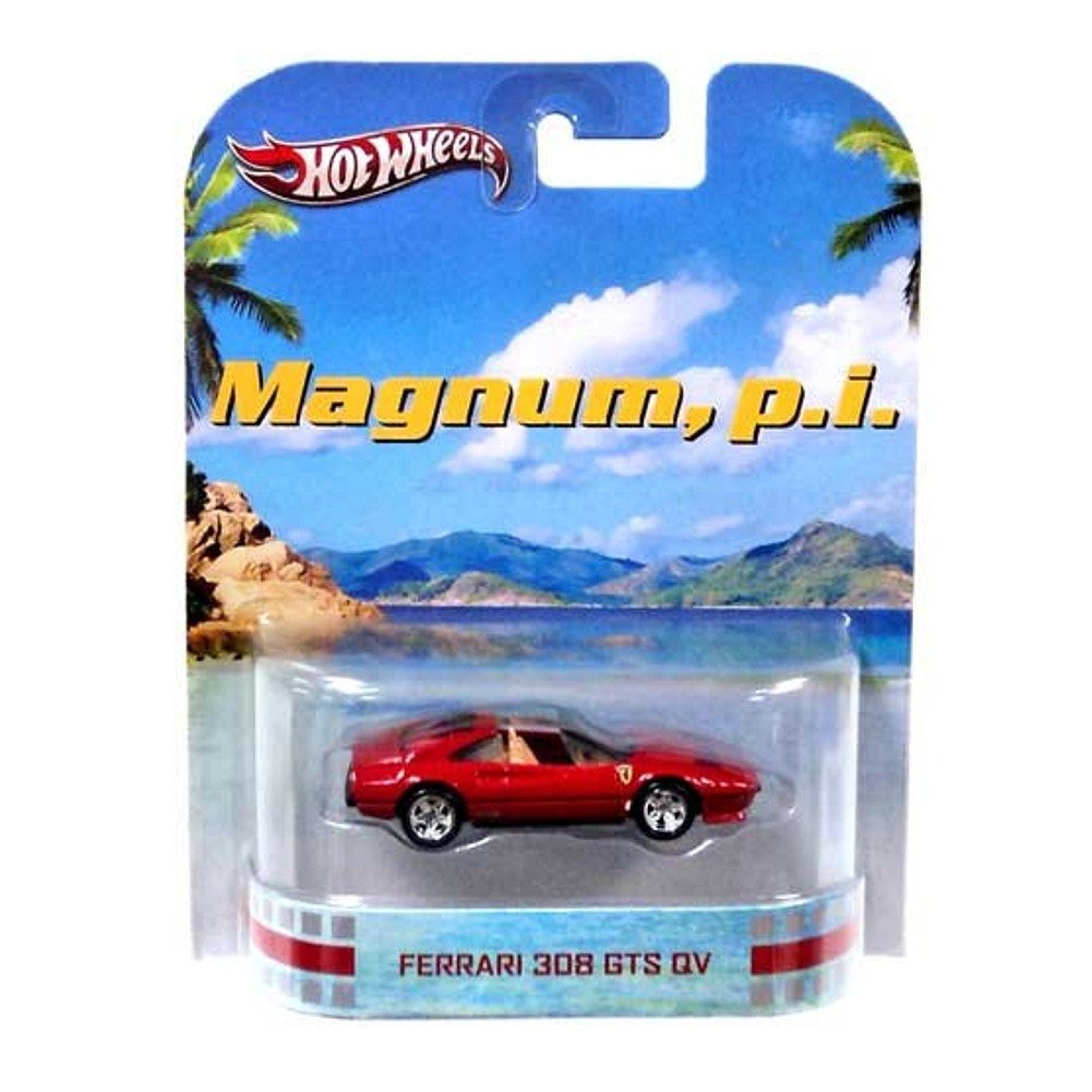Hot Wheels Magnum P.I. Ferrari 308 GTS QV 1:64 Scale Die Cast Model Car - Collectible Toy for Adults & Kids, Perfect for Display, Gifts, and Play