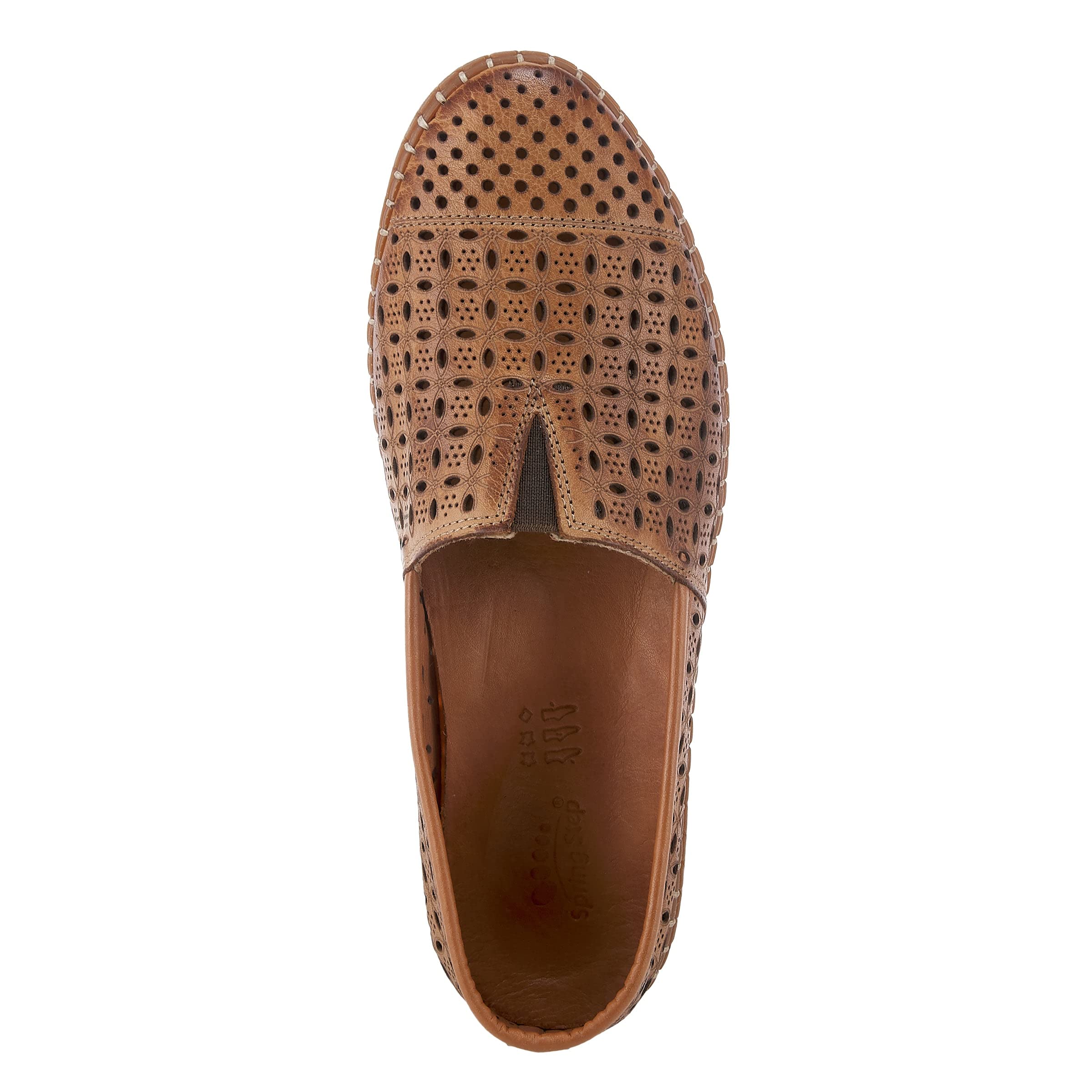 Spring Step Oralis Leather Loafers for Women - Comfortable Slip-On Shoes with Durable Rubber Outsole - Low Heel Casual Loafers for Work, Travel & Everyday Wear