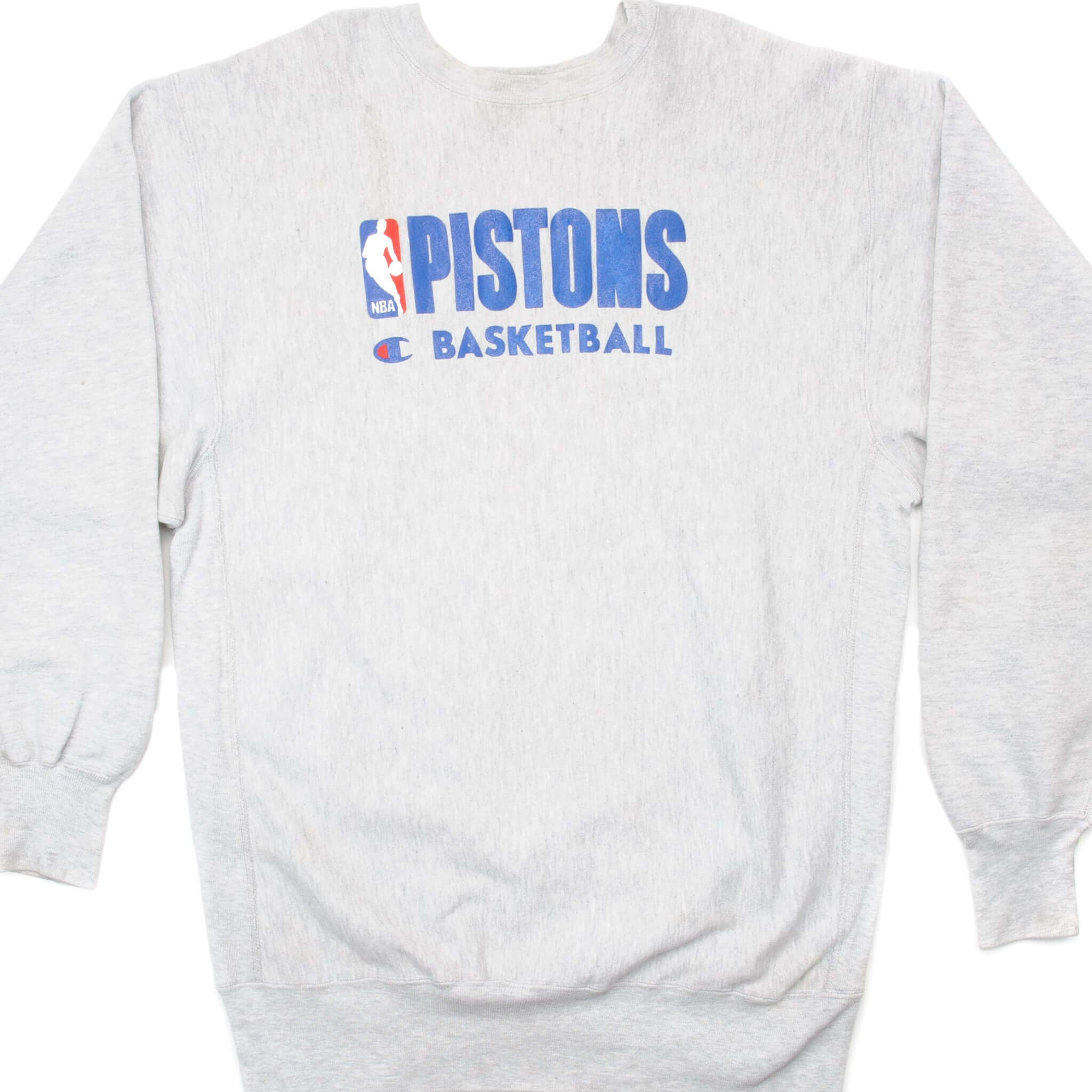 Vintage Champion Reverse Weave NBA Detroit Pistons Sweatshirt 1990s Size 2XL - Made in USA - Retro Basketball Fan Gift & Streetwear Fashion for Men