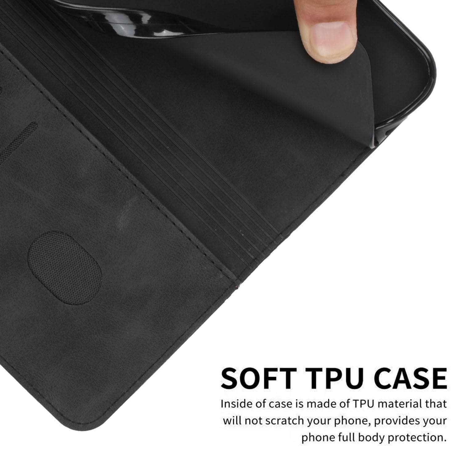 Samsung Galaxy S23 Plus Magnetic Leather Case - Premium Protection with Strong Magnetic Mount for Car & Home Use