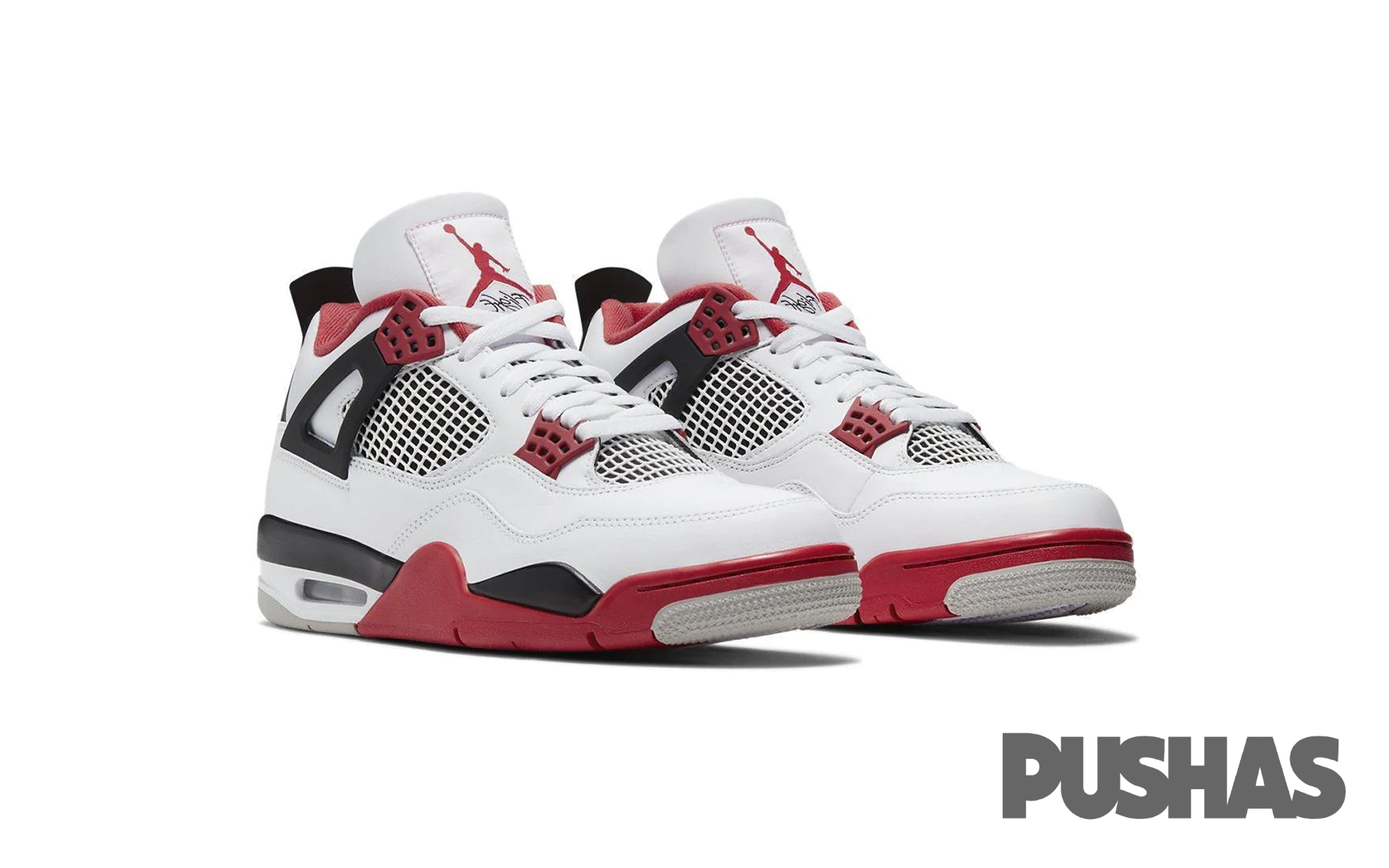 Air Jordan 4 Retro 'Fire Red' GS Sneakers (2020 Release) - Classic Basketball Shoes for Women & Girls - Perfect for Streetwear, Gym & Casual Outfits