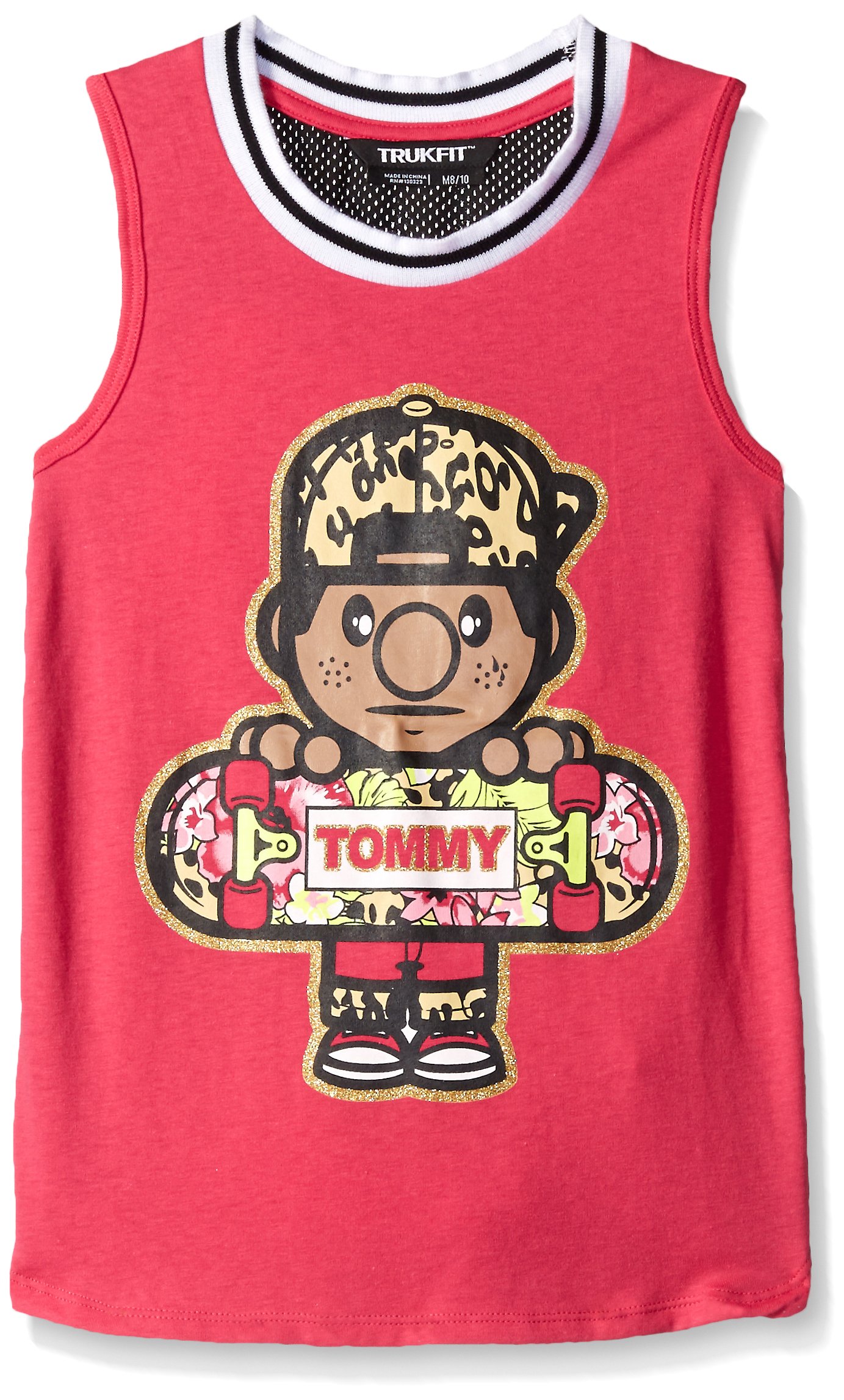 Trukfit Girls' Lil Tommy Mesh Back Tank - Breathable Sports Top for Running, Yoga & Gym Workouts - Trendy Athletic Wear for Active Girls