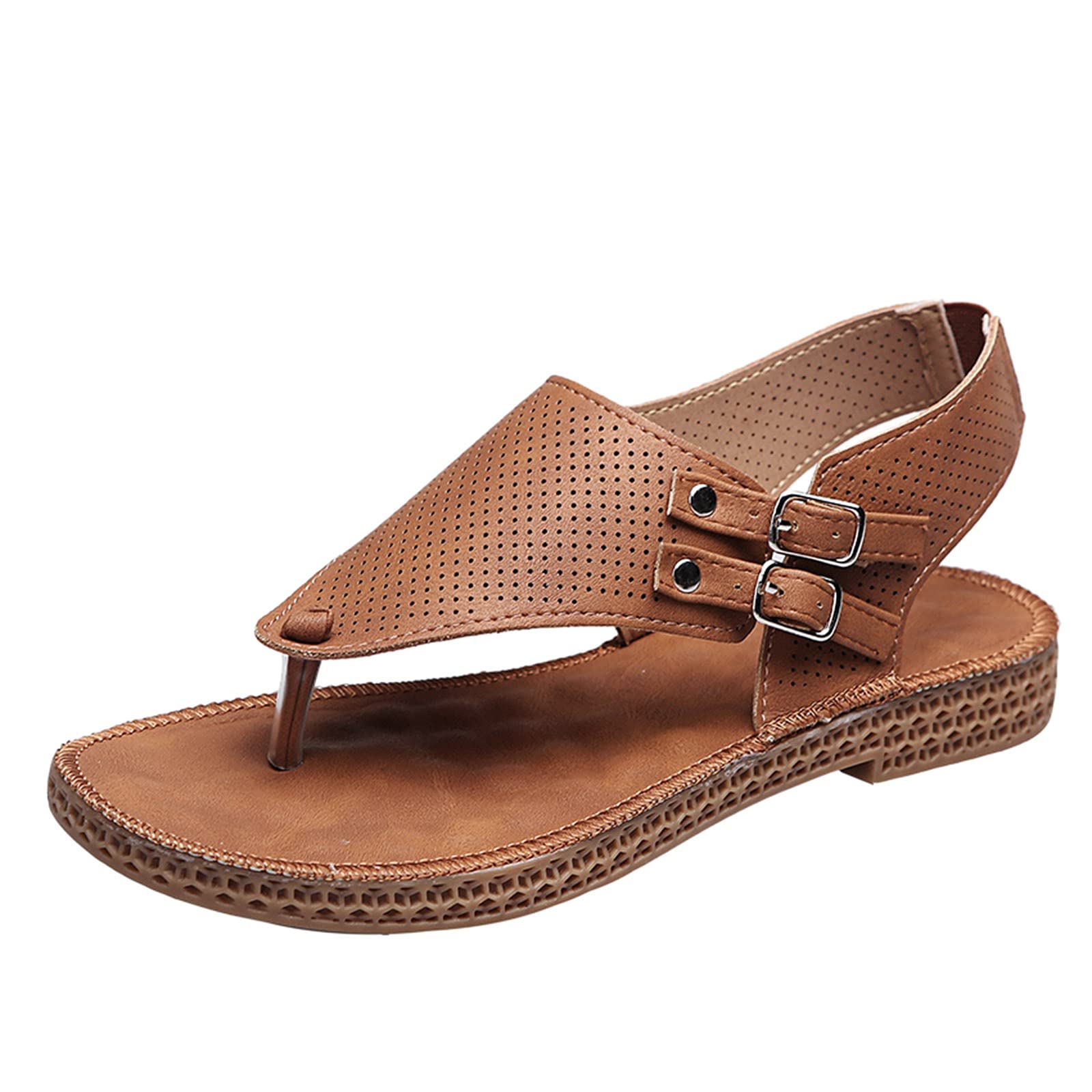 Women's Beach Sandals Size 11 - Comfortable Open Toe Summer Shoes with Adjustable Straps | Breathable Flat Sandals for Women | Perfect for Beach Vacations, Poolside Lounging & Outdoor Activities