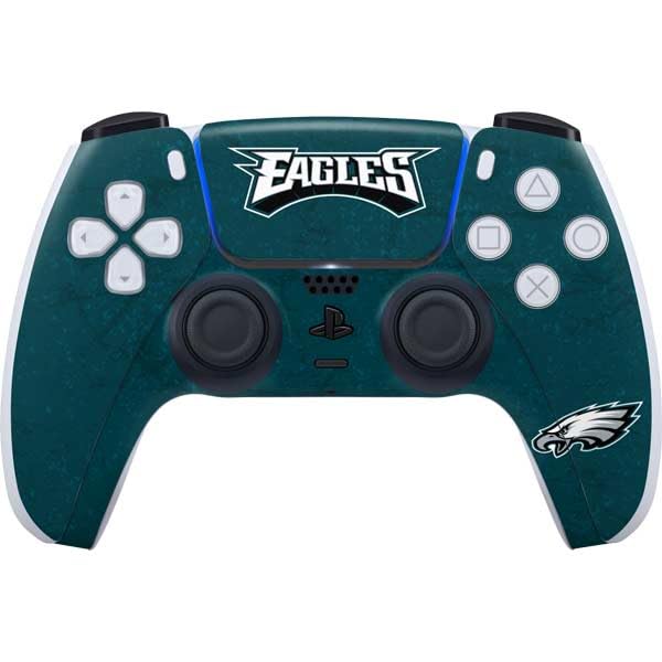 Officially Licensed NFL Philadelphia Eagles Distressed Design PS5 Controller Skin - Custom Gaming Decal for Sony PlayStation 5 | Perfect for Gaming Enthusiasts & Eagles Fans