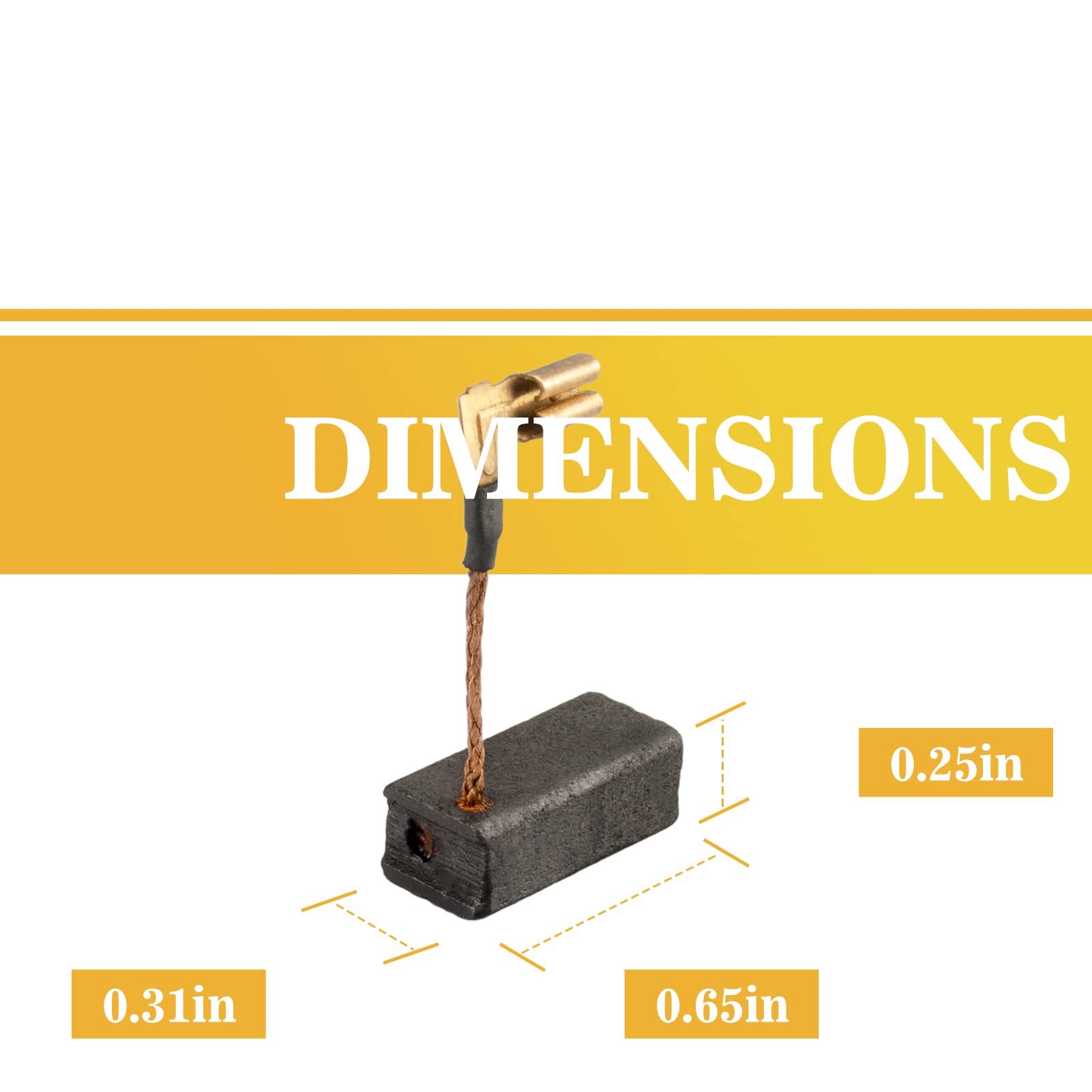 4Pcs N097696 Carbon Brushes Replacement for DeWalt DWE4011 DWE4120 DWE4012 DWE4100 DWE4887 DWE4120N - Compatible with Angle Grinder Motor Parts - Perfect for DIY Repairs & Professional Tool Maintenance