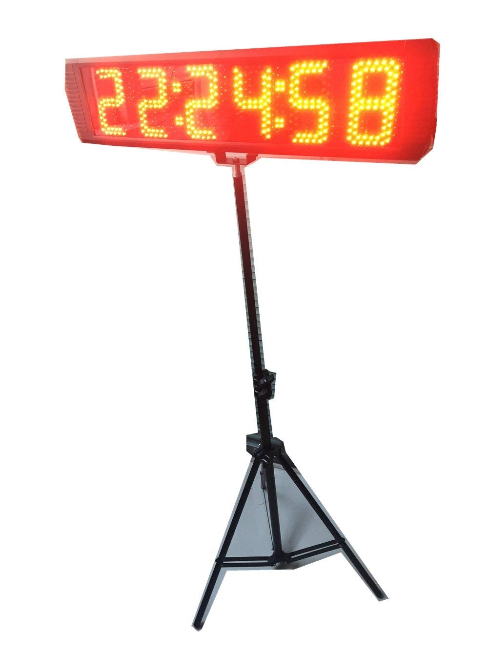 AZOOU 5-inch Portable LED Race Timing Clock with Aluminum Case & Tripod - Perfect for Outdoor Running, Track & Field, and Semi-Outdoor Sports Events