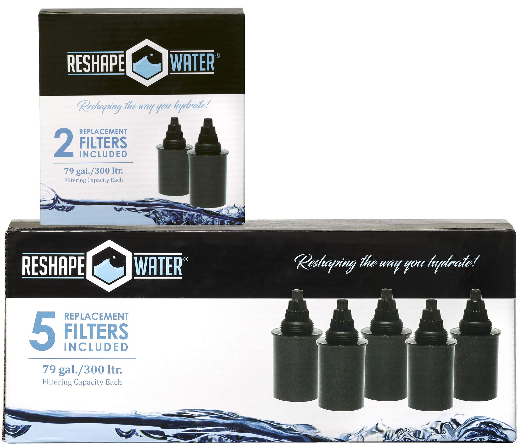Pitcher Filter Replacement Cartridge (2 Pack) - Premium Water Filtration for Home & Office Use